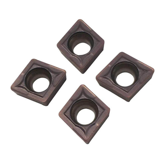 10 Pack Carbide Turning Inserts For Lathe Turning Tool Holder CCMT32.52 CCMT09T308 CCMT32.51 CCMT09T304 PVD Coated For Steel Stainless Steel And Cast Iron Durable Sharp Edge Retention Ideal For Home Garages And Pro Shops