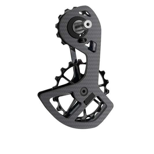 Pulley Bicycle Bearing Carbon Fiber Jockey Pulley Wheel Set Rear Derailleur Guide Wheel ( Color : LW-UT (Black) ) front view