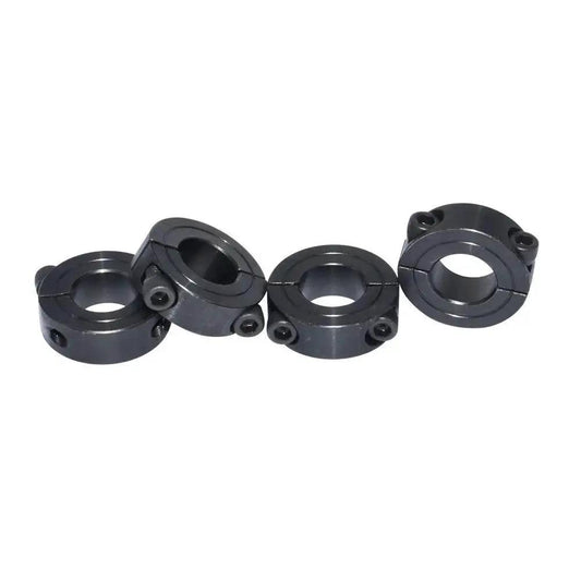 Pack of four two piece clamping shaft collar three quarters inch double split set screw style carbon steel, oxide finish by KZNANZN.