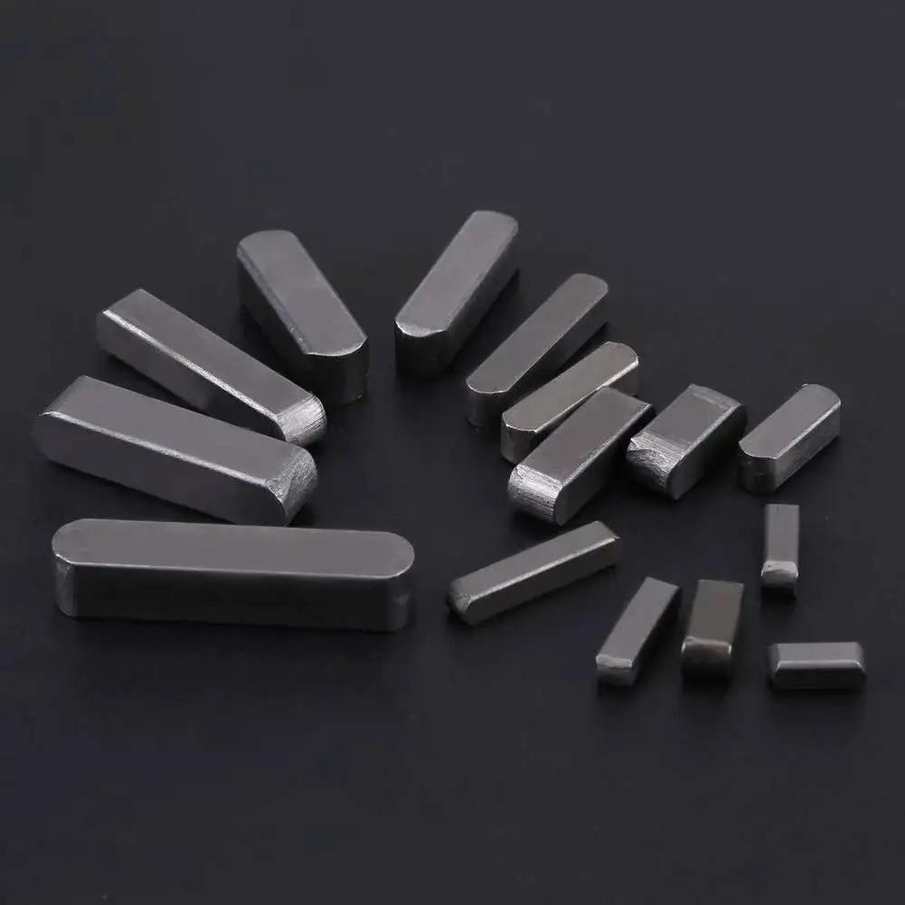 140 Piece Keystock Set With Round End Keys For Drive Shafts, Carbon Steel, Rust Resistant Keyways displayed on dark background