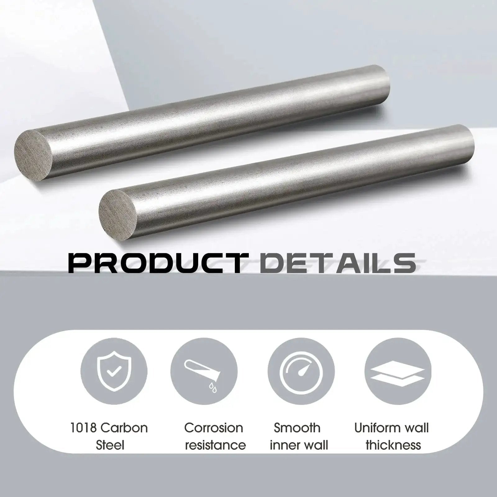 Two Pack 1018 Carbon Steel Round Rods 1 Inch Diameter 12 Inch Length Built To Last Cold Rolled Steel Bar Unpolished Finish