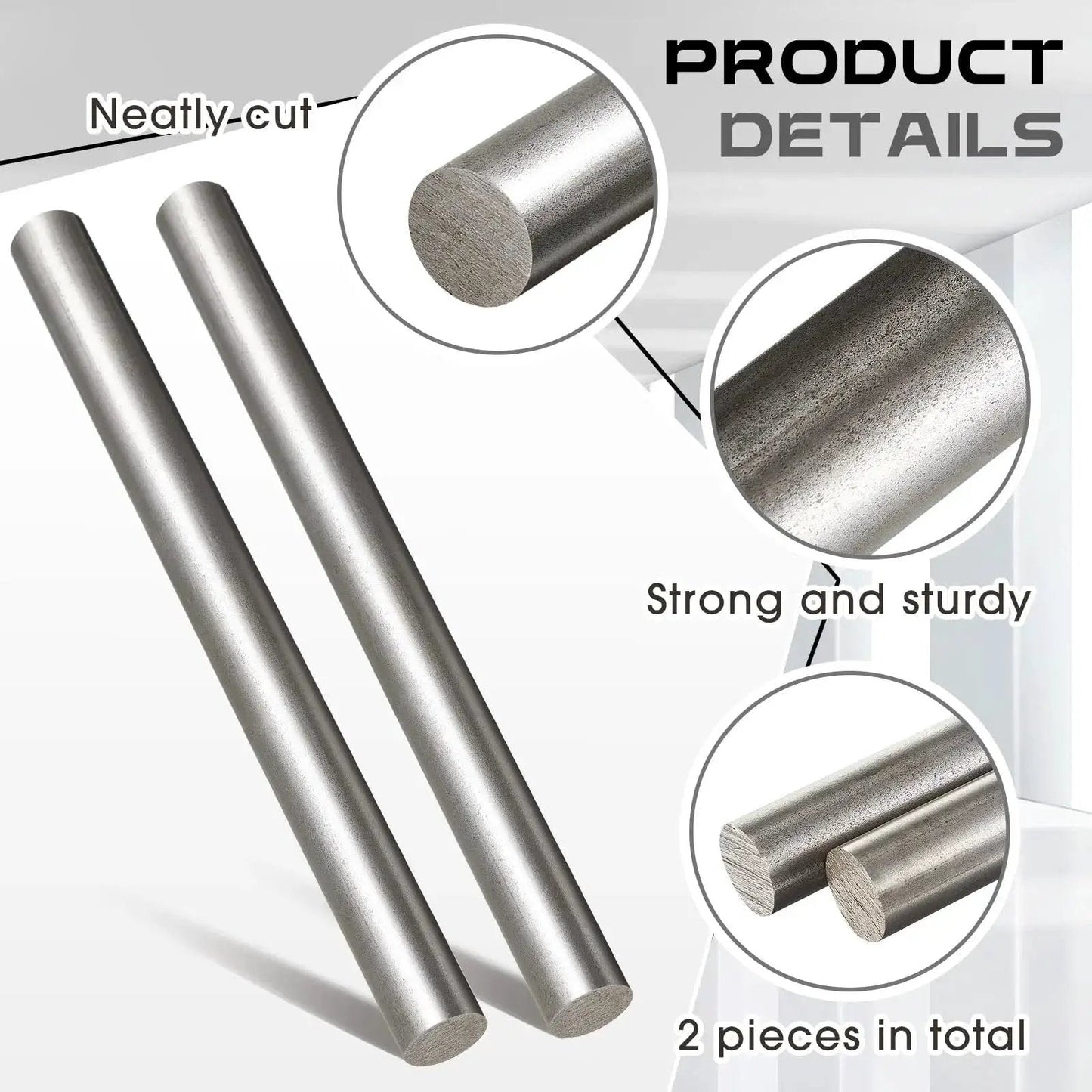 Two Pack 1018 Carbon Steel Round Rods 1 Inch Diameter 12 Inch Length Built To Last Cold Rolled Steel Bar Unpolished Finish