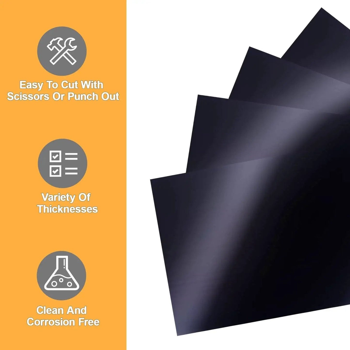 Carbon Steel Shim Stock Assortment Set, 6 Inch Wide By 12 Inch Long, Nine Thicknesses From 0.003 To 0.015 Inch Including 0.003