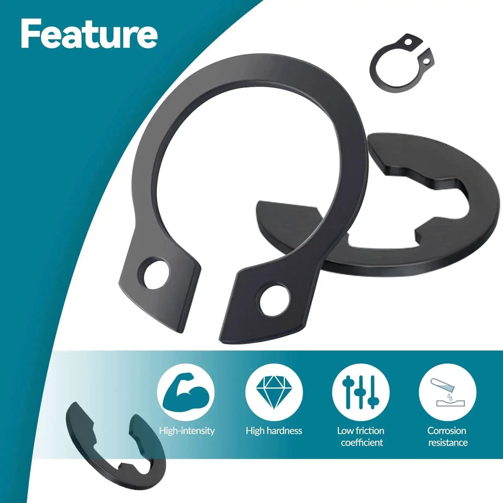All In One Snap Ring Assortment Kit With 24 Sizes In Carbon Steel E Clips 2mm To 12mm And C Clips M5 To M16, features and benefits