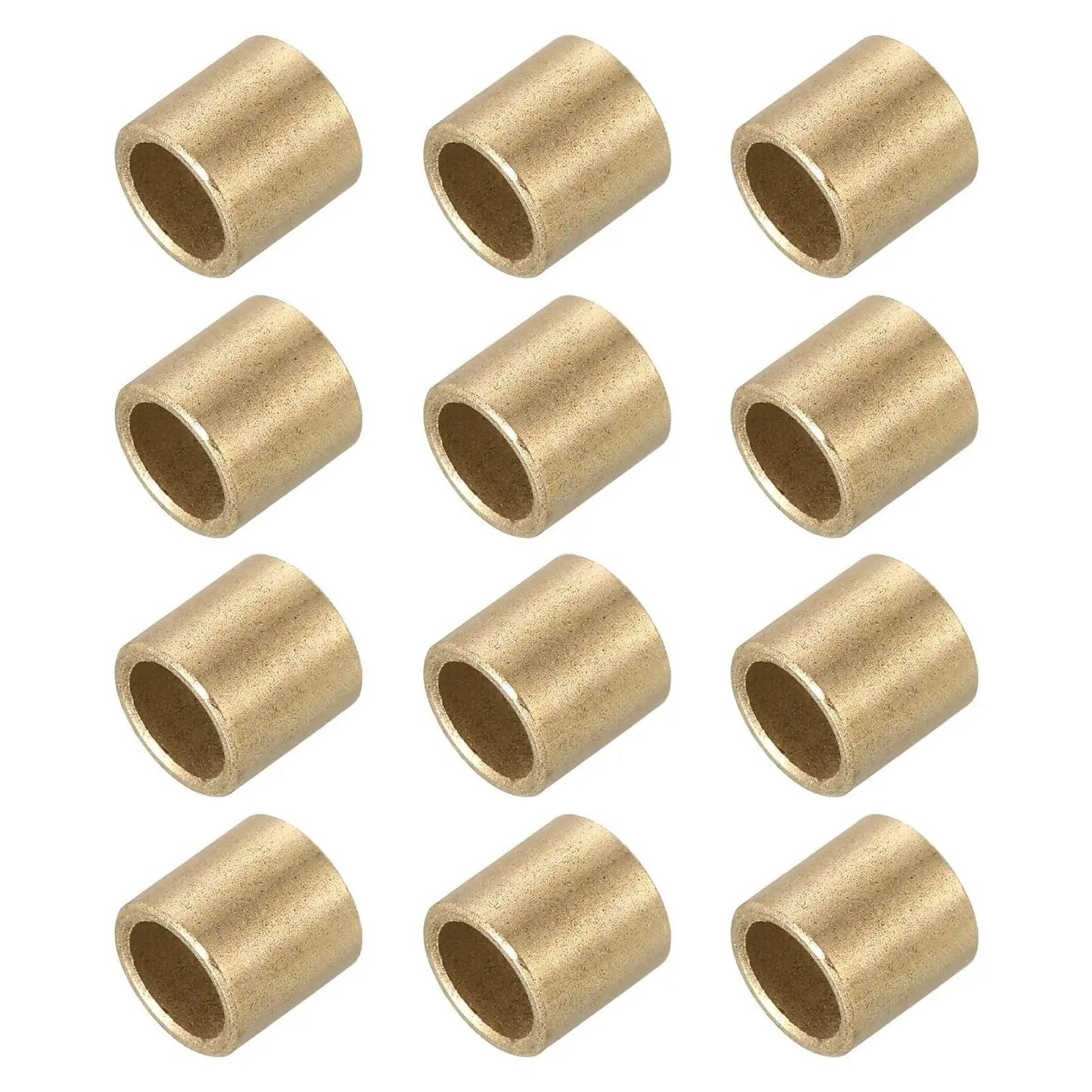 Self Lubricating Cast Brass Sleeve Bearings 6mm Bore x 8mm OD x 8mm Length Gold Tone Pack of 12 for Smooth Sliding Movements