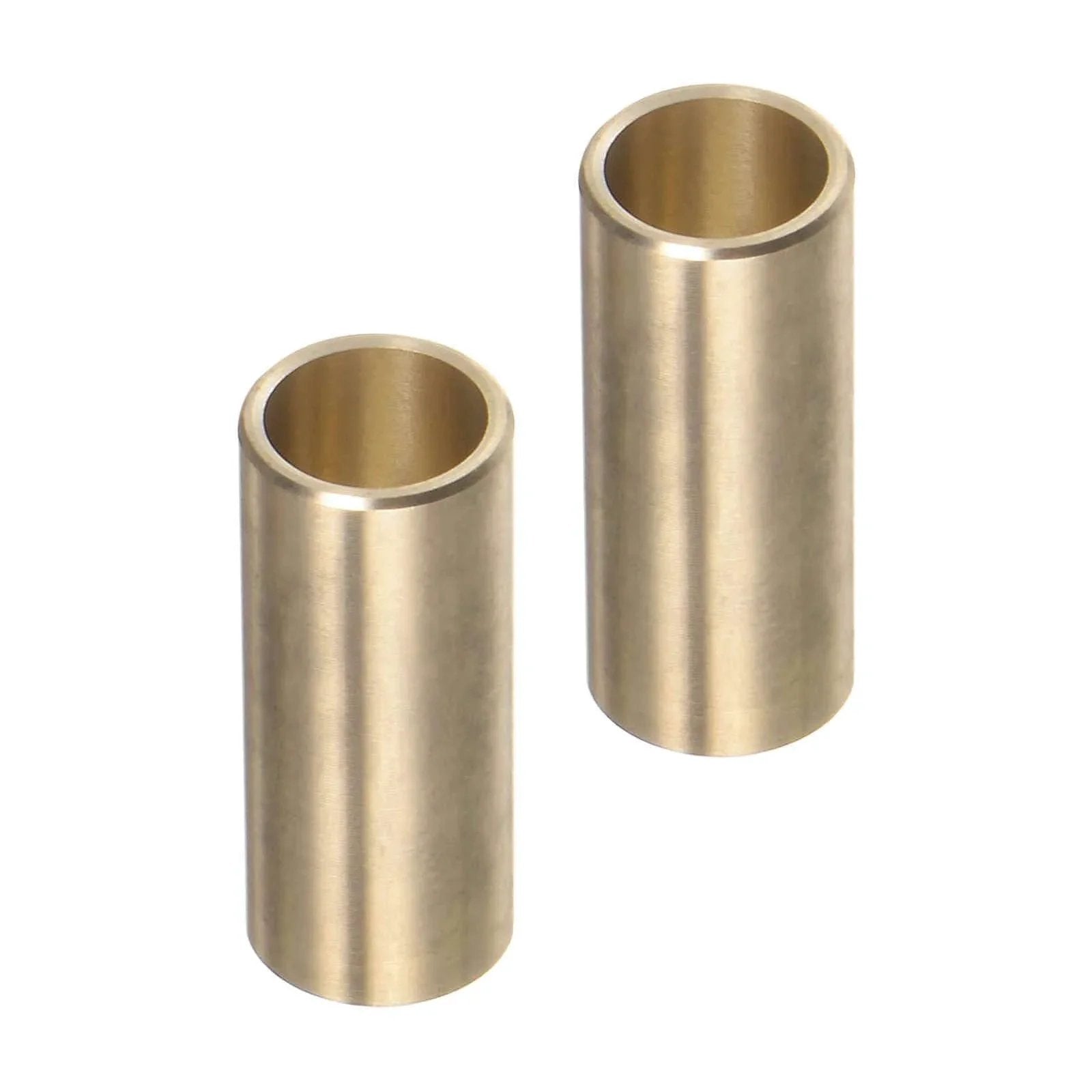 Two Cast Brass Oilless Sleeve Bearings Set For Bore One Quarter Inch Outer Diameter Five Sixteenths Inch Length Three Quarters Inch Plain Wrapped Oilless Bushings