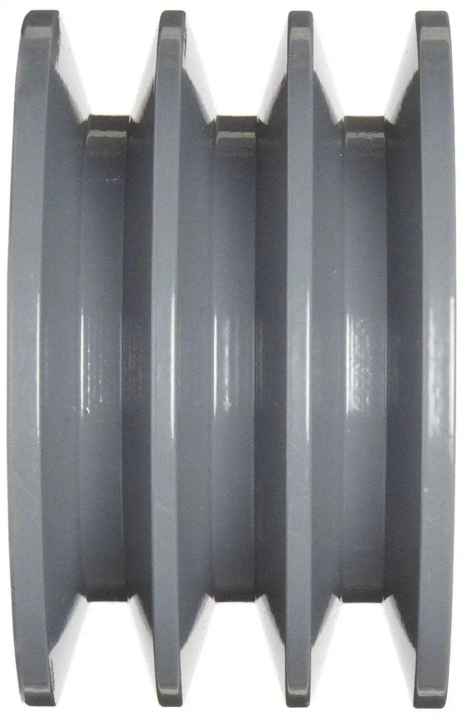 Side view of Classical V Belt Sheave for B Belt Section with Three Grooves in Cast Iron, 9.75 Inch Outer Diameter, SK Bushing Required