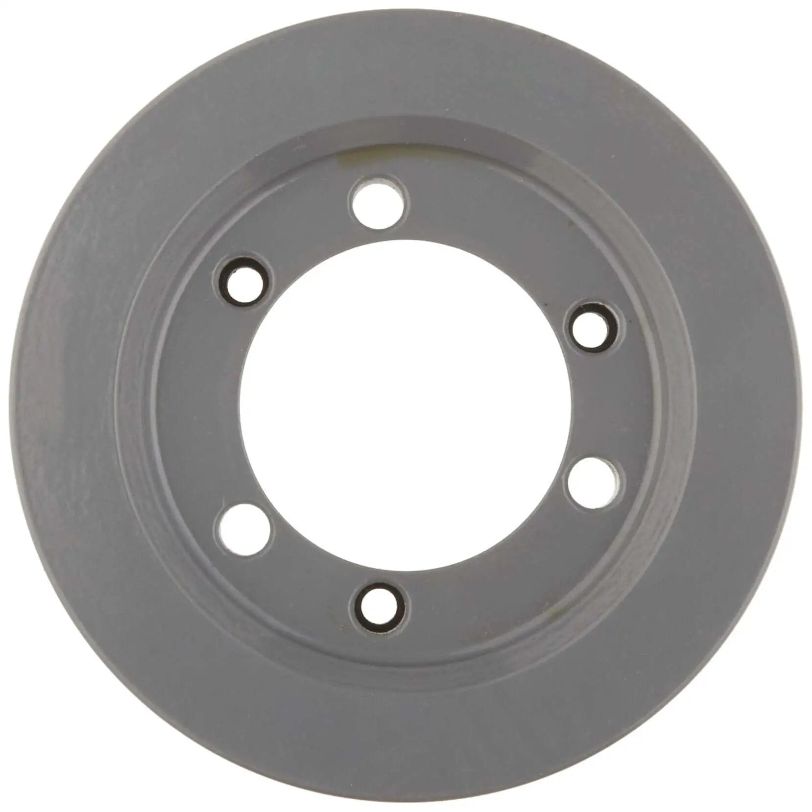 Front view of Classical V Belt Sheave for B Belt Section With Two Grooves Cast Iron 5.75 Inch OD SDS Bushing Required for industrial drives.