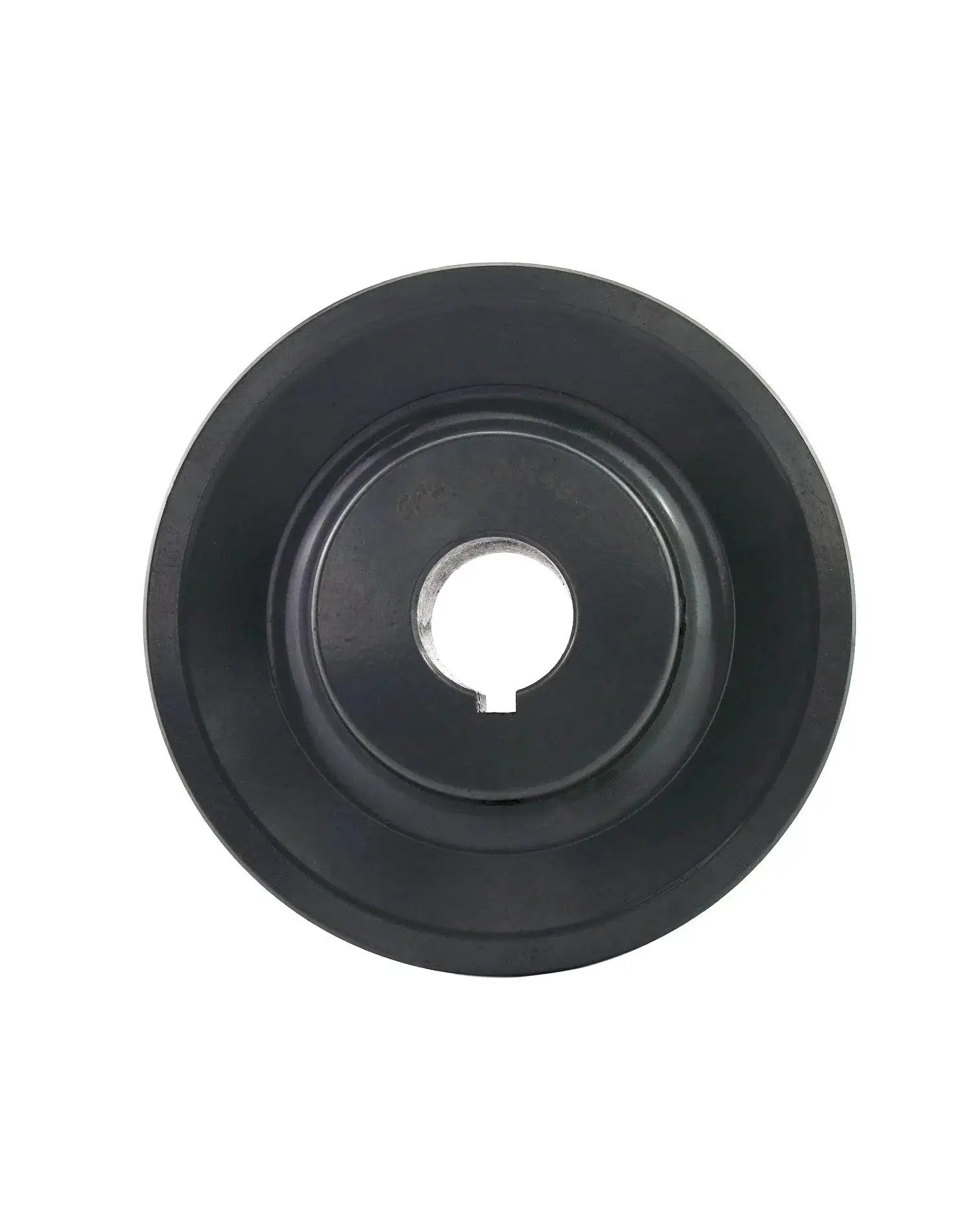 Front view of Double Groove Pulley For V Belts A 3L And 4L AK Fixed Bore 4.75 Inch Outer Diameter 1 Inch Bore Cast Iron Sheave