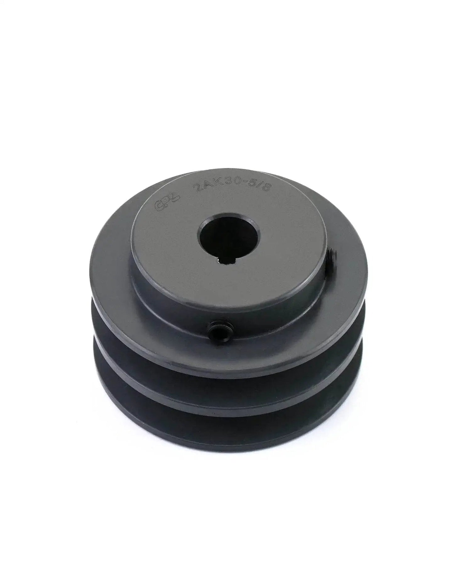 Durable Cast Iron Double Groove V Belt Pulley 3.05 Inch OD With Five Eighth Inch Fixed Bore AK Fixed Bore For A 3L And 4L Belts