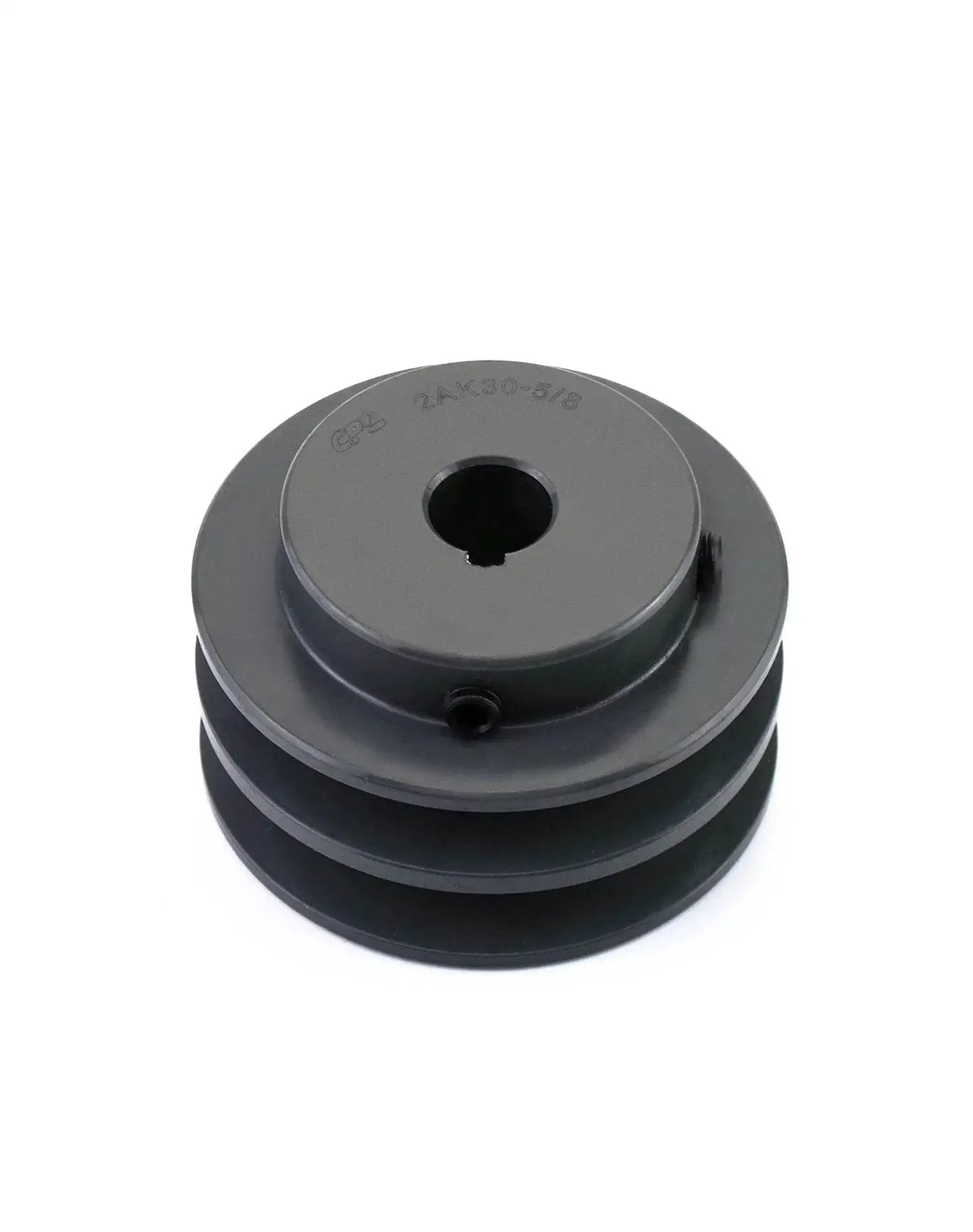 Durable Cast Iron Double Groove V Belt Pulley 3.05 Inch OD With Five Eighth Inch Fixed Bore AK Fixed Bore For A 3L And 4L Belts