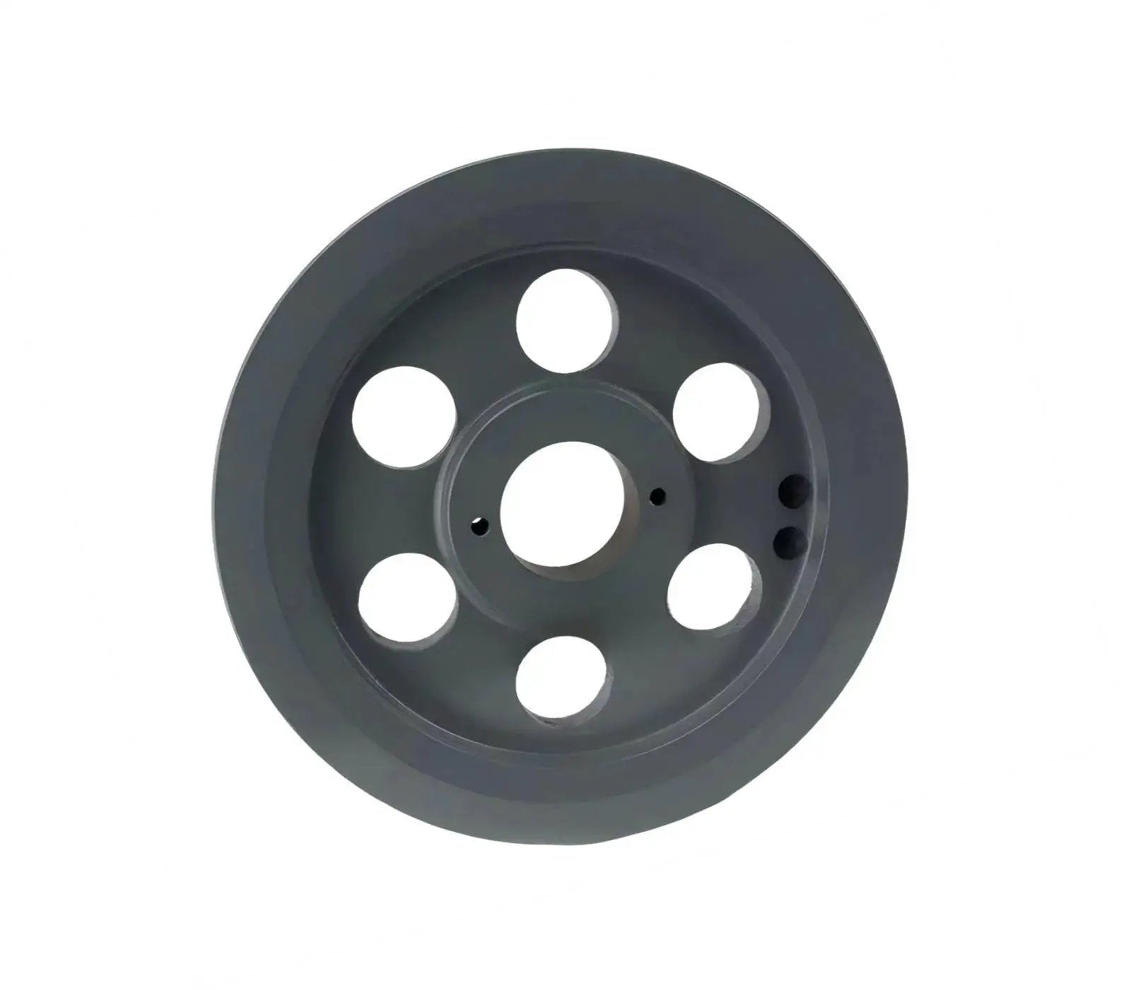 Efficient 7.75 inch dual groove cast iron pulley with a 1-1/8 inch bushing delivers reliable belt drive for B section 5L belts.