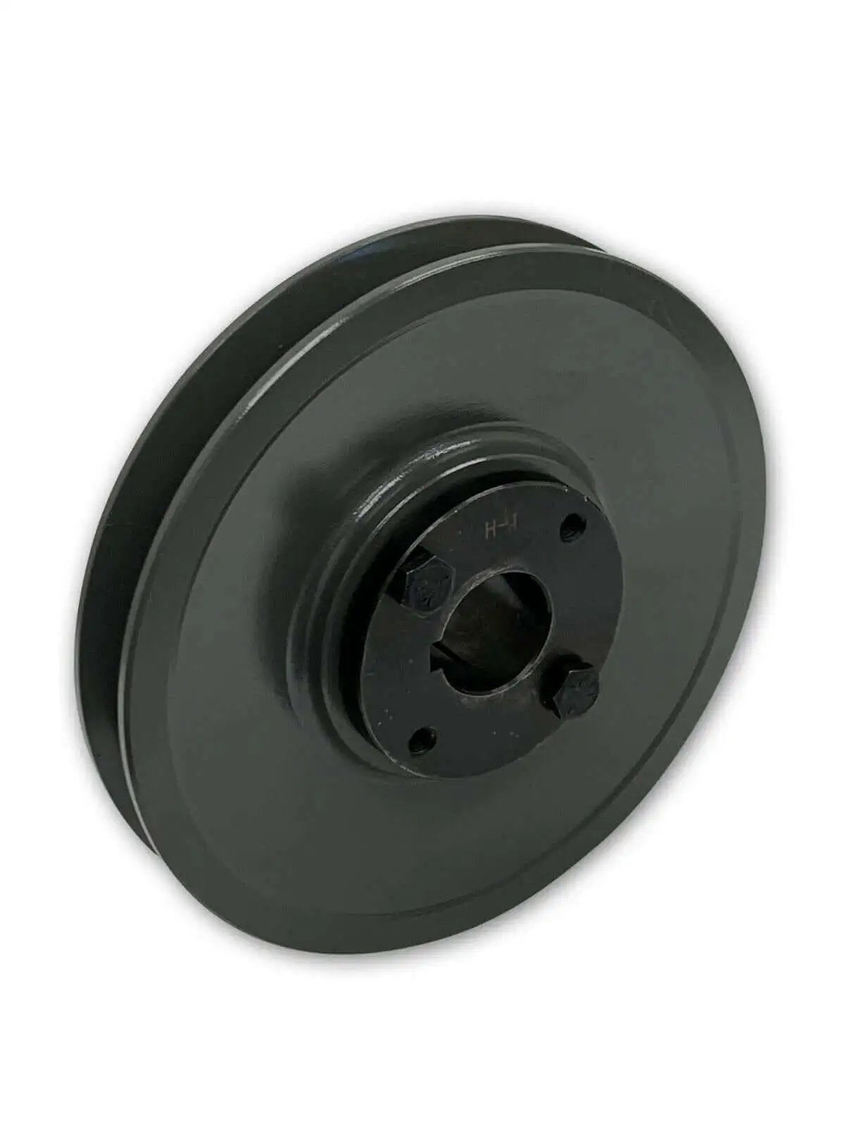 Cast Iron Electric Motor Pulley Sheave 7.25 Inch One Groove For B BX And 5L Belts, ideal for high torque applications, side view