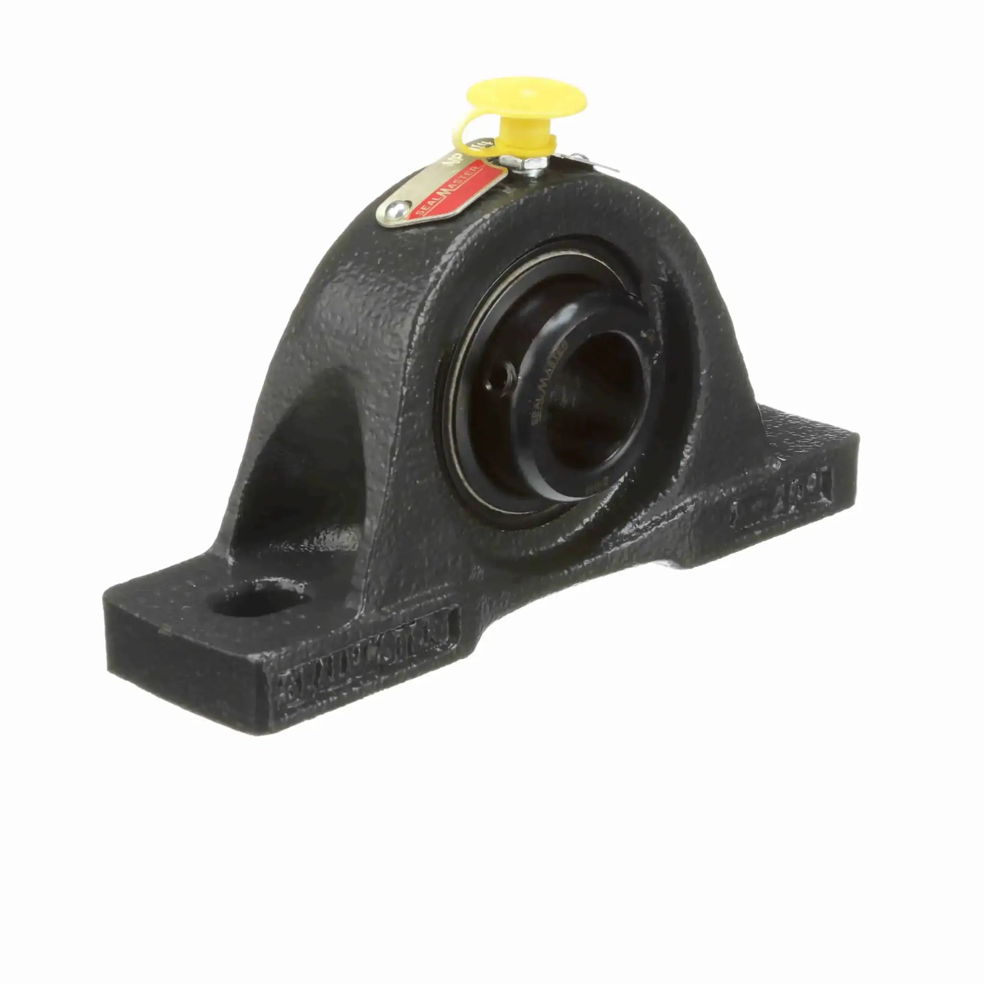 Sealmaster NP-14 mounted cast iron two bolt pillow block bearing for normal to medium duty machinery, side view
