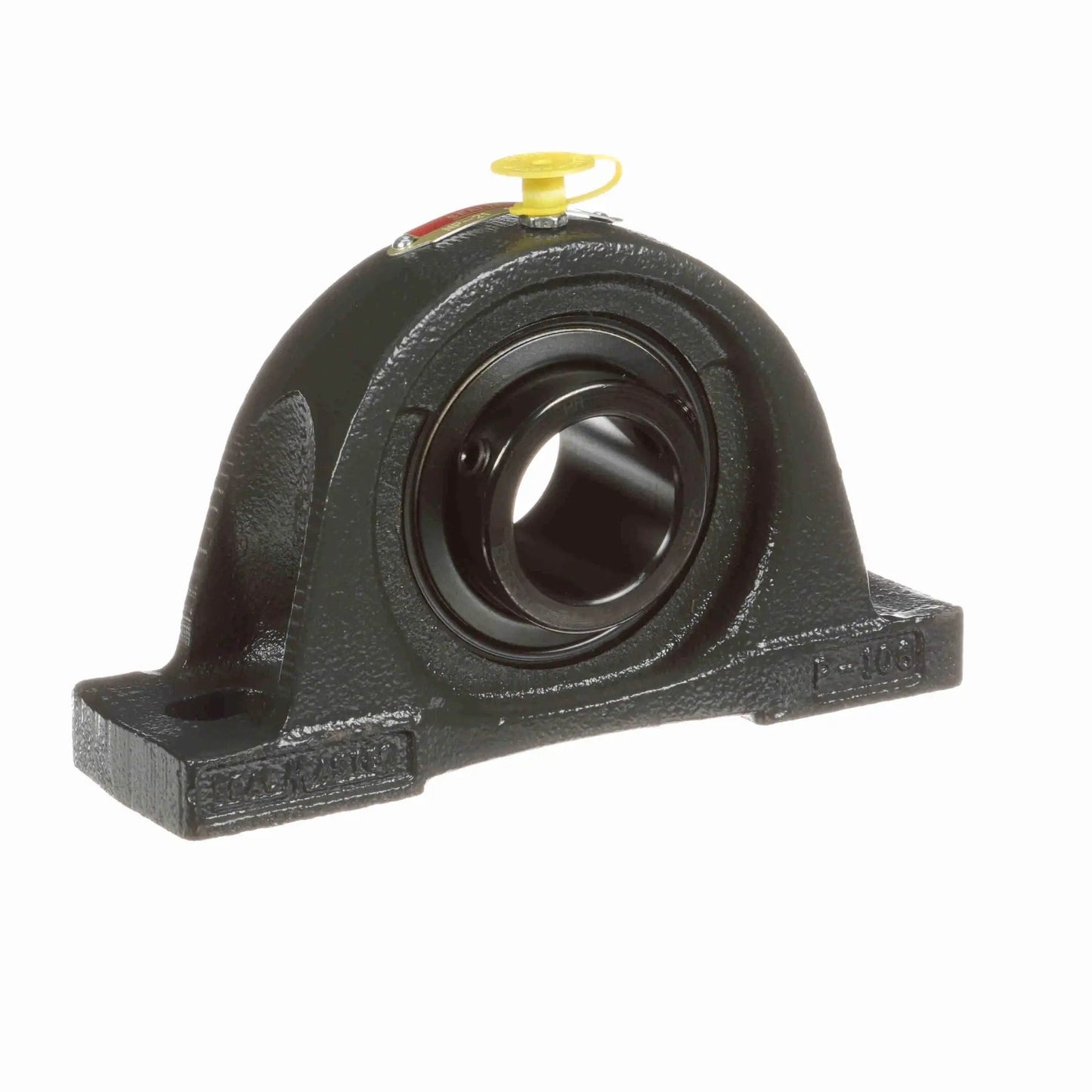 Two Bolt Mounted Pillow Block Cast Iron Ball Bearing With Setscrew Lock NP 21 Sealmaster Black Oxided Finish