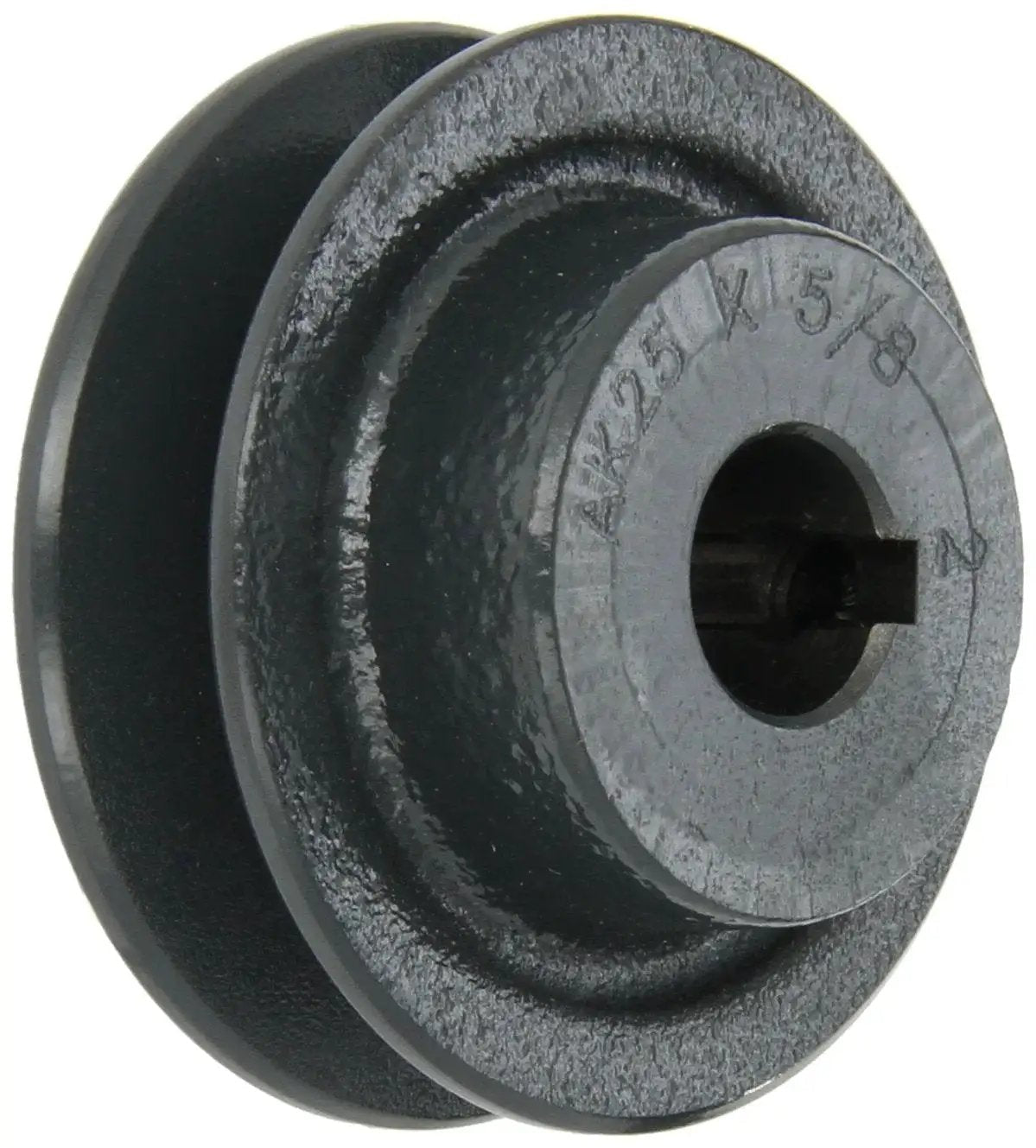 Finished Bore Cast Iron Sheave With Five Eighths Inch Bore, Two And A Half Inch Outer Diameter, One Groove Pulley For Three L Belt Drive
