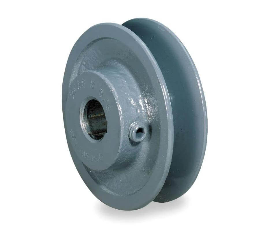 2.8 Inch By One And One Eighth Inch Single Groove Pulley Sheave Fixed Bore For A B 4L And 5L V Belts Cast Iron Belt Drive Component Durable Cast Iron Pulley For Reliable Belt Drives In Machinery And Equipment Across Industrial Applications
