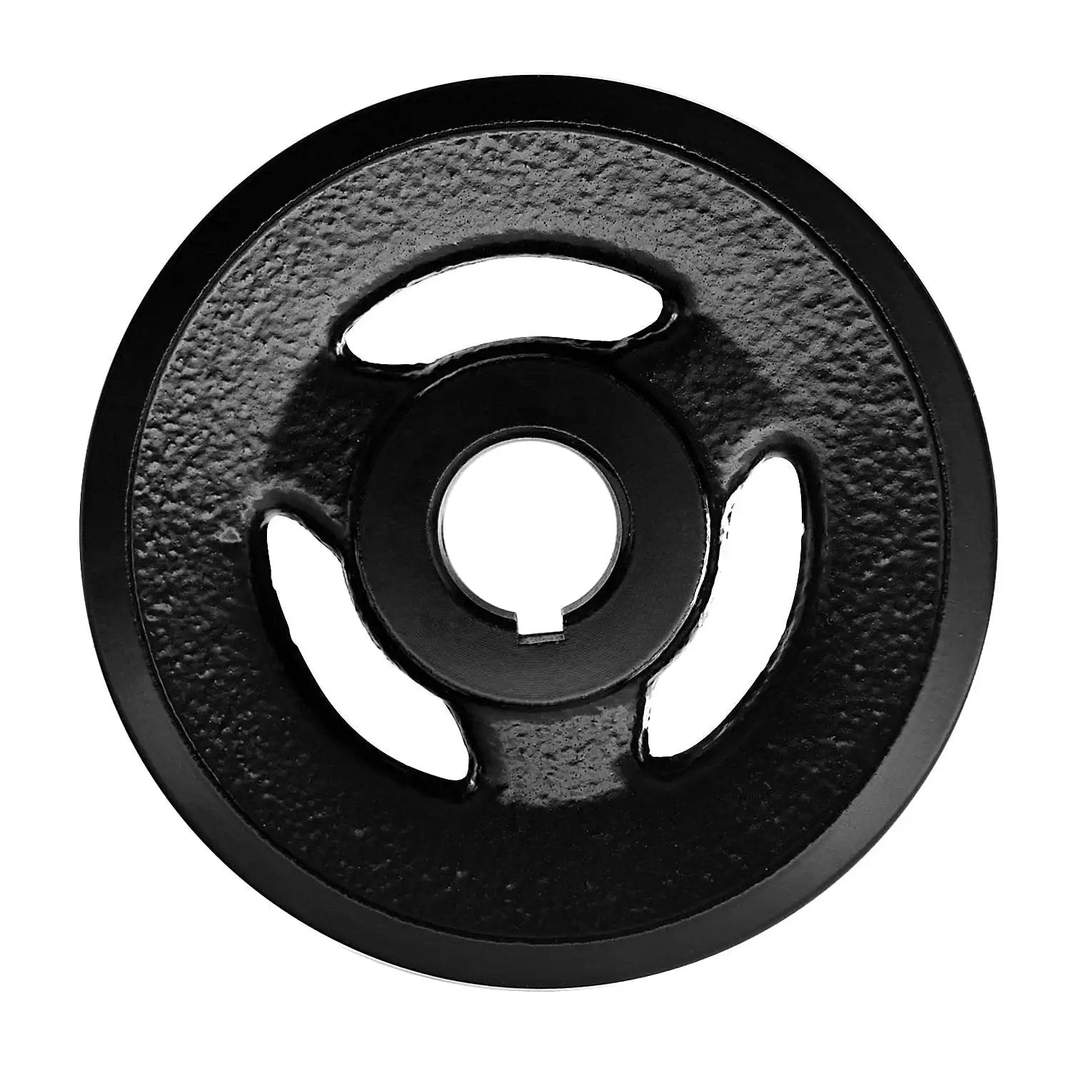 Sturdy 1 Inch Bore V Belt Pulley in Cast Iron, 4.9 Inch Outside Diameter, single groove, epoxy powder coated finish for DIY gear setups