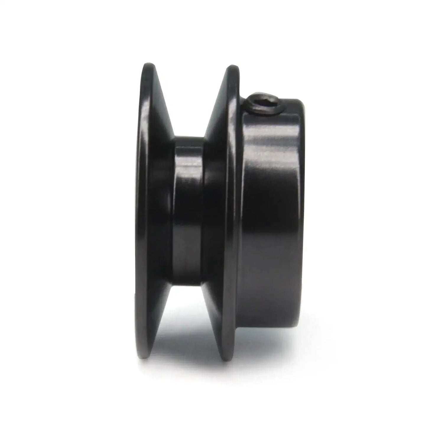 Side view of Single Groove Web Sheave Cast Iron Belt Pulley For V-Belt Drives 2.0 Inch Outer Diameter With 1/2 Inch Bore AK20