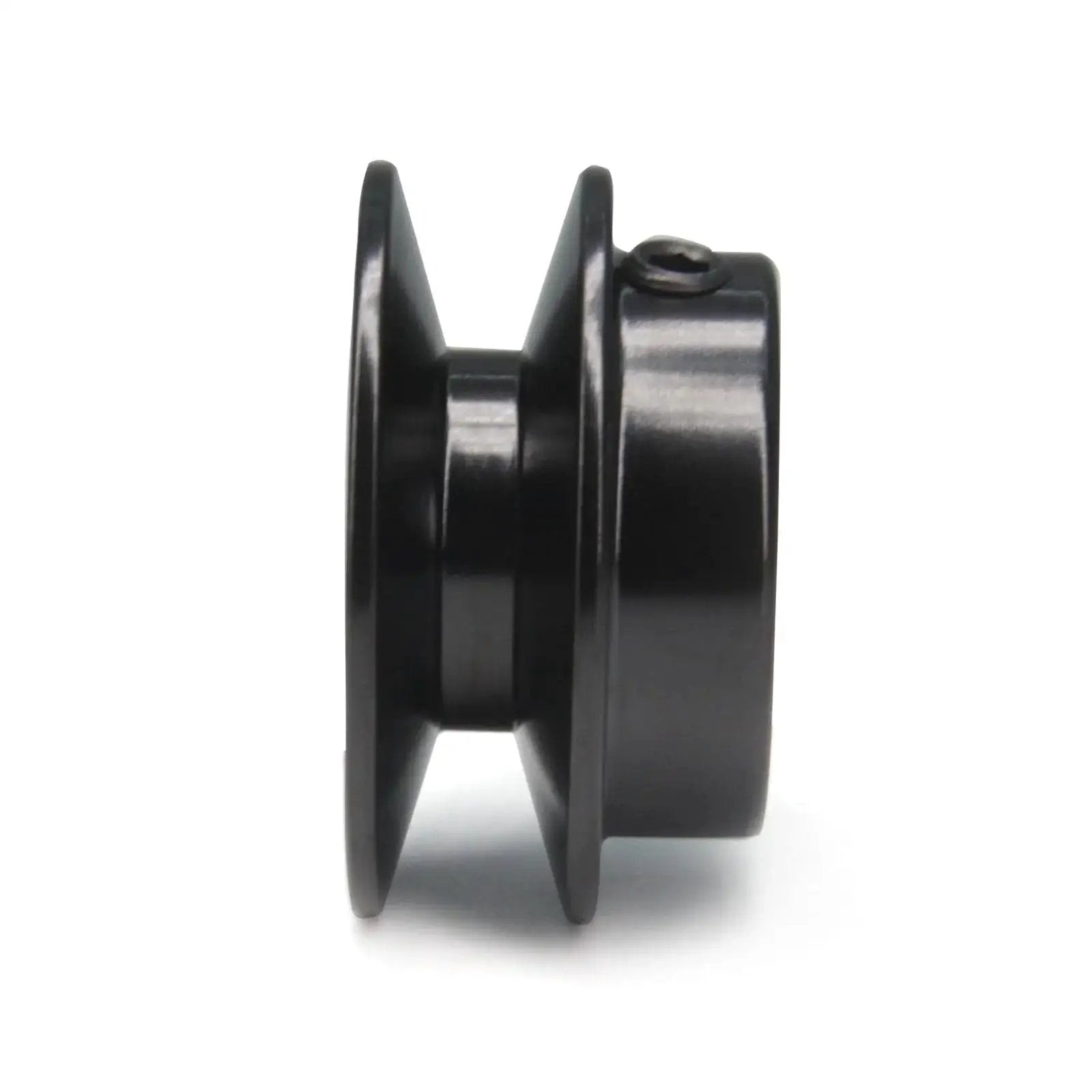 Side view of Single Groove Web Sheave Cast Iron Belt Pulley For V-Belt Drives 2.0 Inch Outer Diameter With 1/2 Inch Bore AK20