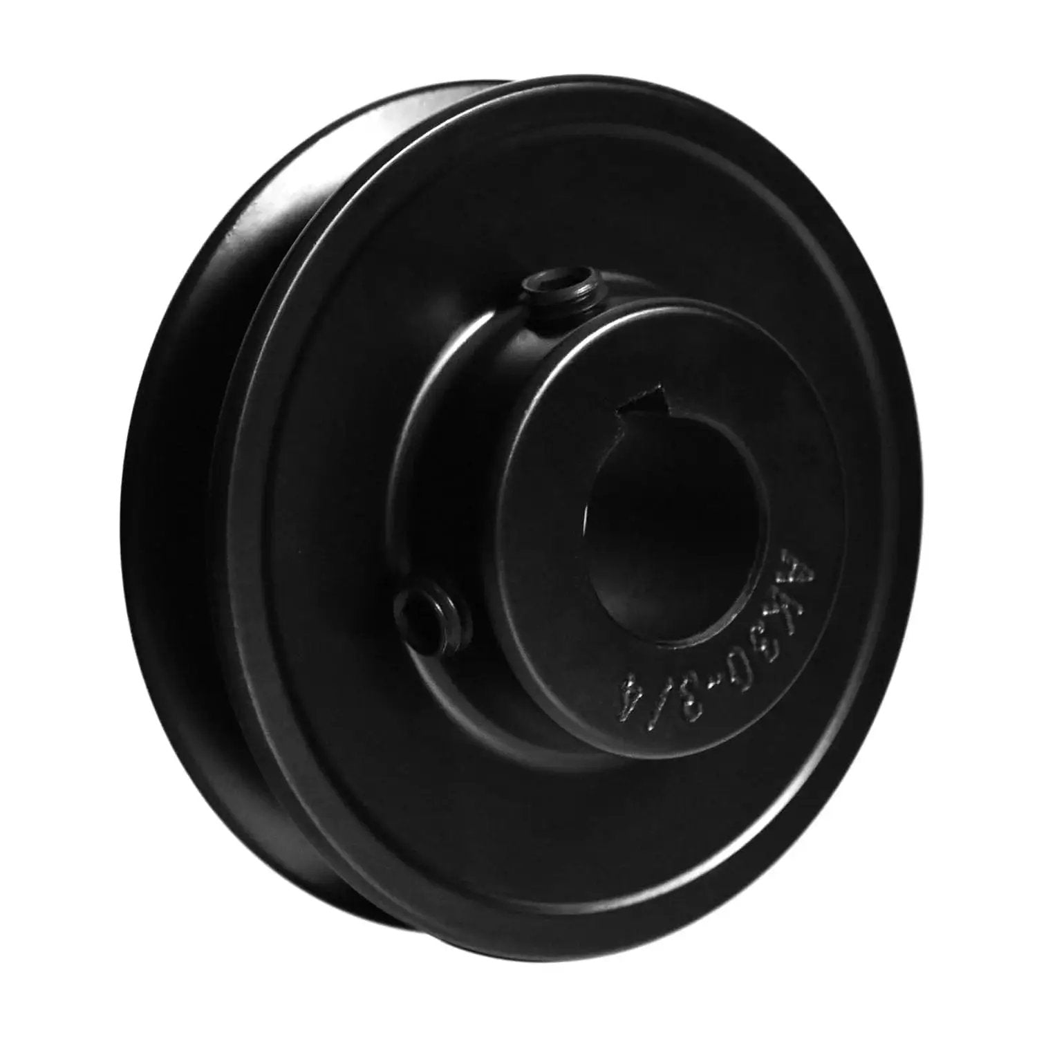 Single Groove V Belt Pulley For A AX 3L 4L Belts, Three Quarter Inch Bore, Three Inch Outer Diameter, Cast Iron Construction