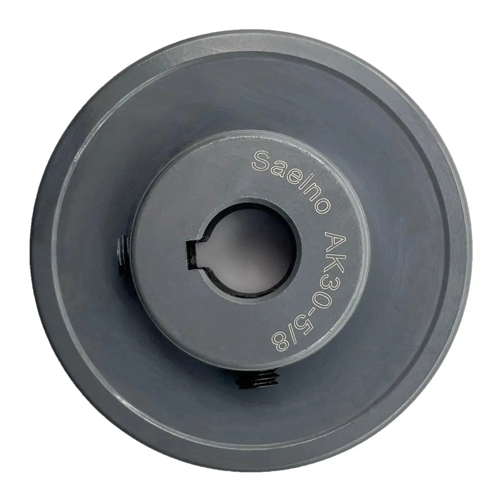 Front view of V Belt Pulley Three Inch Outer Diameter With Five Eighths Inch Bore Cast Iron Motor Pulley For 3L And 4L V Belts One Groove