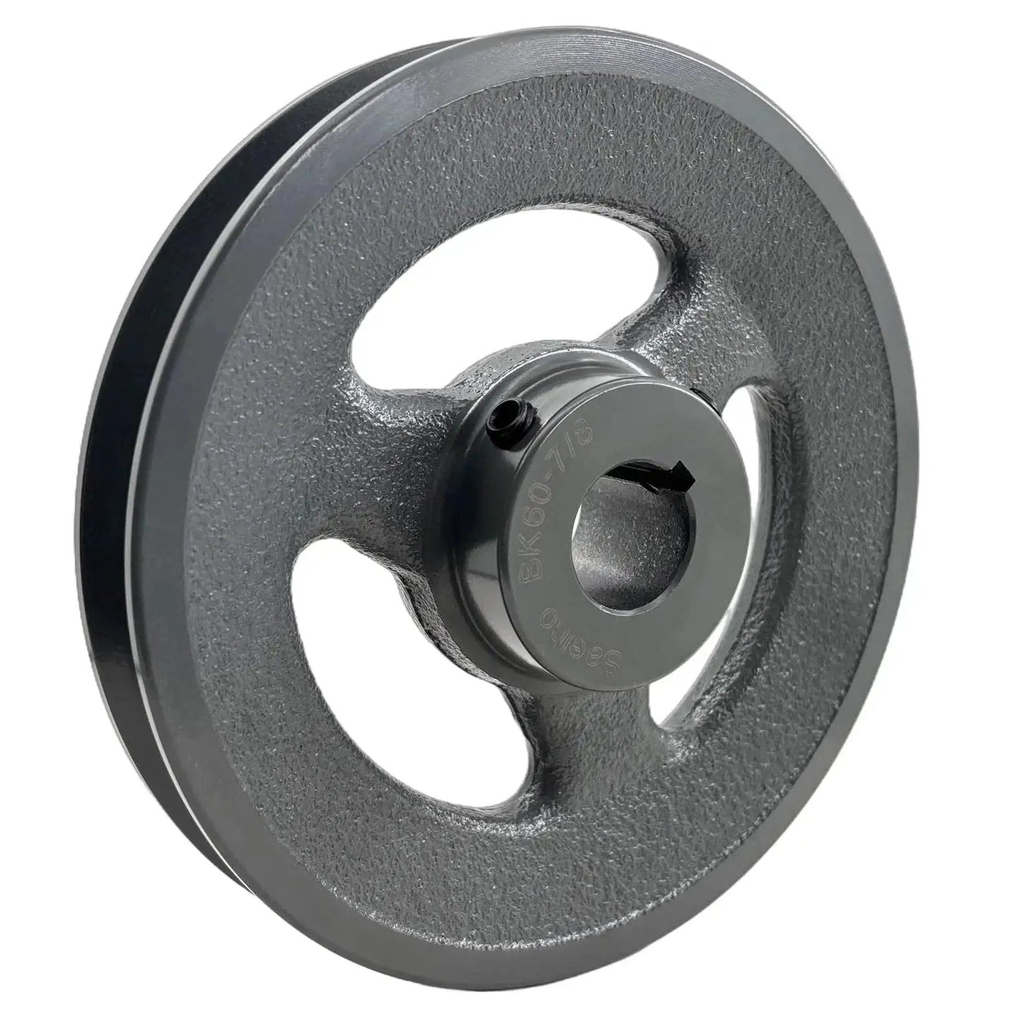 Heavy Duty Cast Iron V Belt Pulley With Seven Eighth Inch Bore And Five Point Seven Five Inch Outer Diameter One Groove For A AX B BX 4L And 5L V Belts