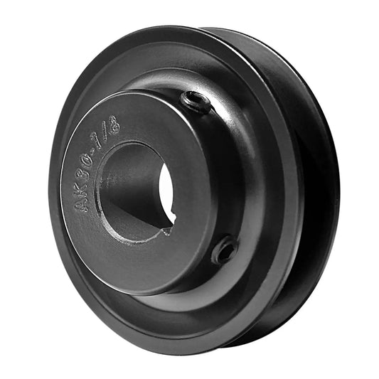 Heavy Duty Cast Iron V Belt Pulley For A, 3L And 4L Belts, 3 Inch Outside Diameter, 7/8 Inch Bore, Single Groove Web Pulley AK30-7/8