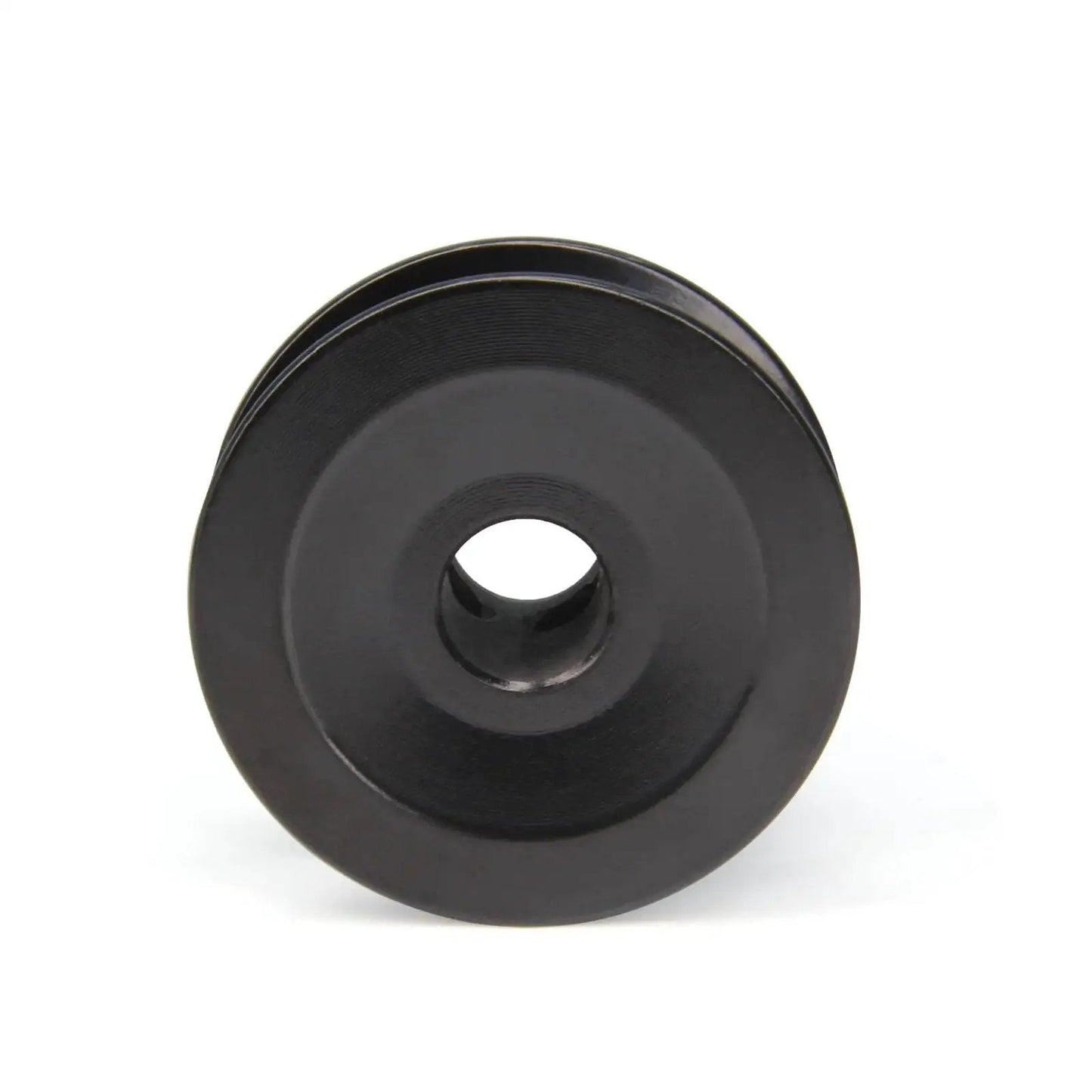 Front view of Single Groove Web Sheave Cast Iron Belt Pulley For V-Belt Drives 2.0 Inch Outer Diameter With 1/2 Inch Bore.