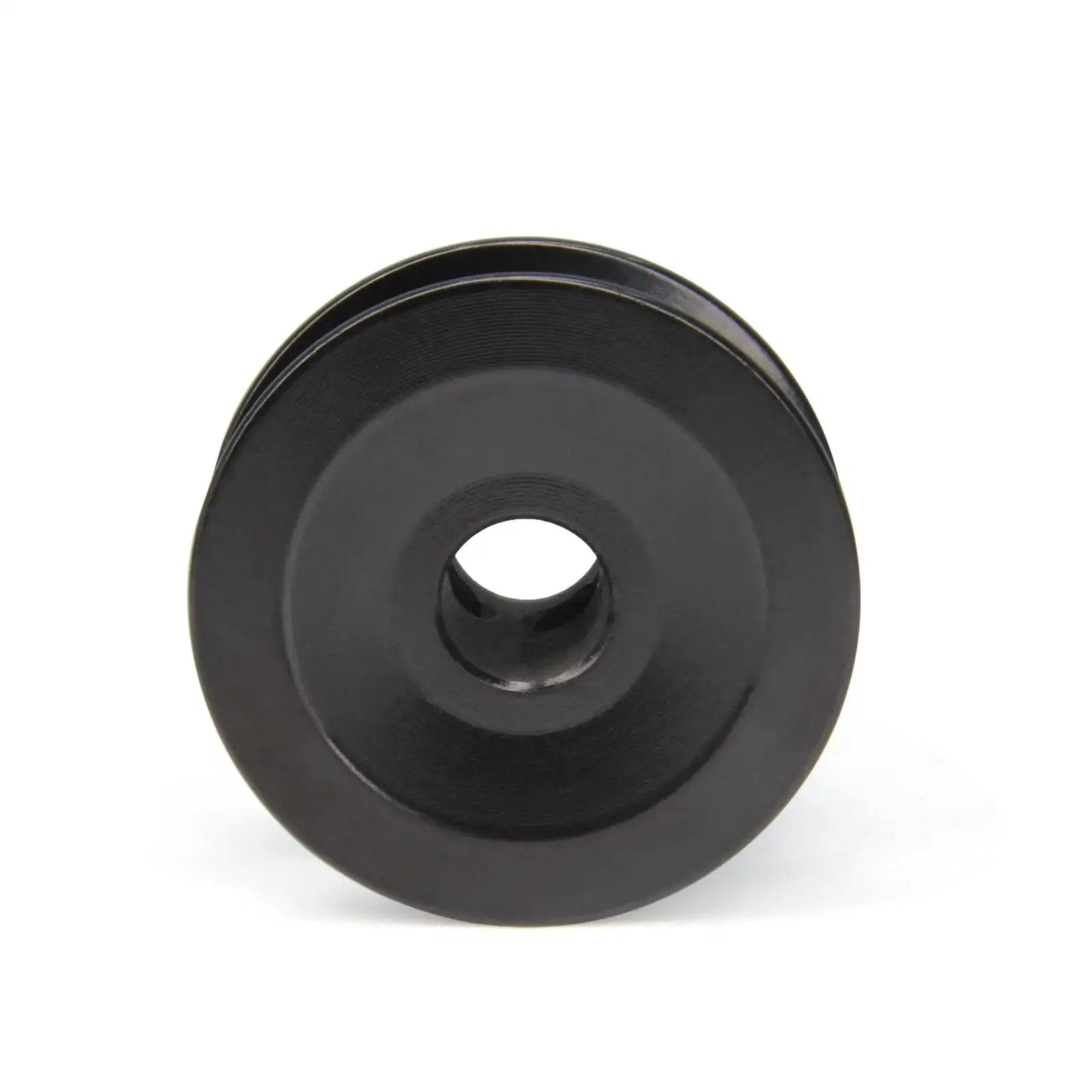Front view of Single Groove Web Sheave Cast Iron Belt Pulley For V-Belt Drives 2.0 Inch Outer Diameter With 1/2 Inch Bore.