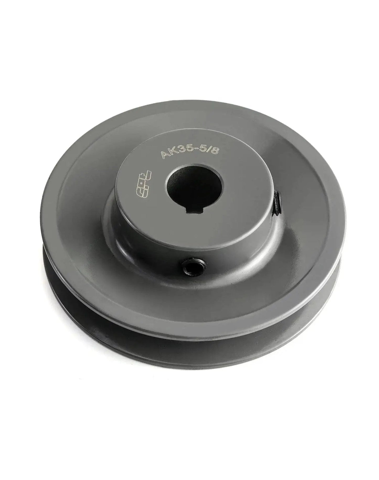 Heavy Duty Cast Iron V Belt Pulley By QWORK AK3558 3.55 Inch Outer Diameter Five Eighth Inch Bore Single Groove Web Sheave