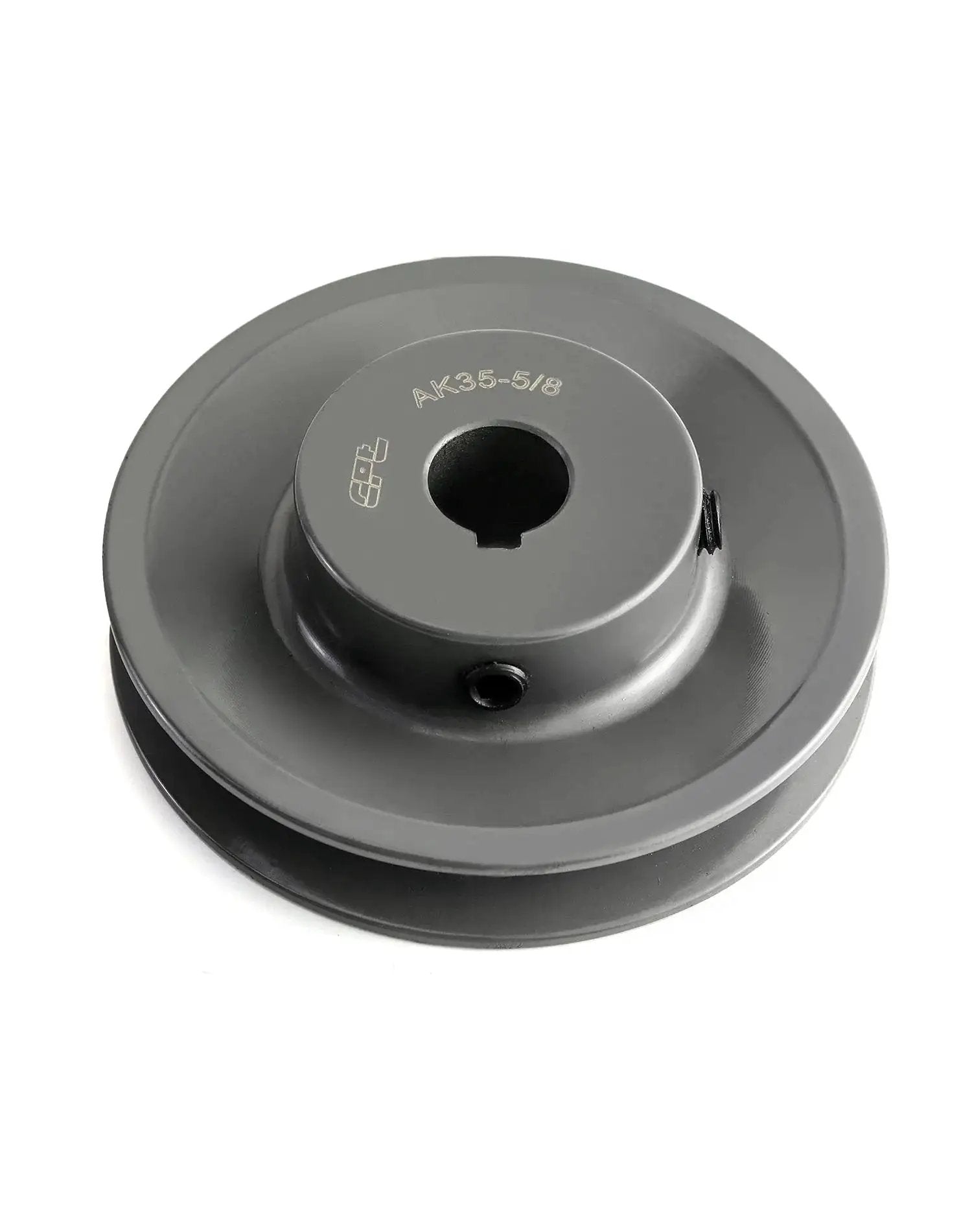 Heavy Duty Cast Iron V Belt Pulley By QWORK AK3558 3.55 Inch Outer Diameter Five Eighth Inch Bore Single Groove Web Sheave