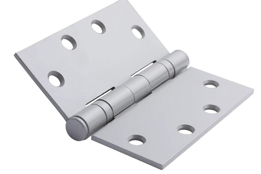 4.5 Inch By 4.5 Inch Ball Bearing Hinge Set Of 3 For Mortise Doors With Included Wood And Machine Screws Full Cast Steel Construction Delivers Smooth Operation For Medium To Heavy Duty Doors And Eliminates Creaks