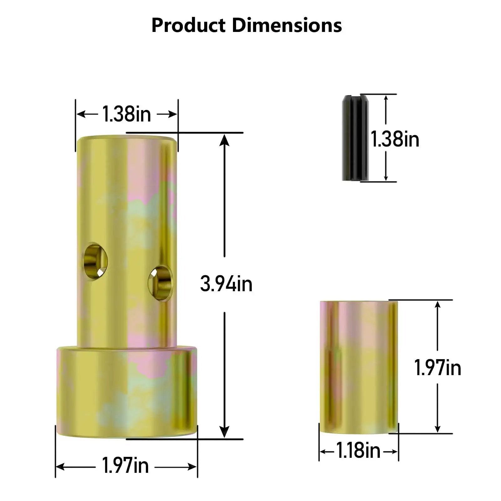 Category 1 Quick Hitch Bushings Kit For Easy Quick Hitch Conversions On Category 1 Tractors Like John Deere And Speeco dimensions