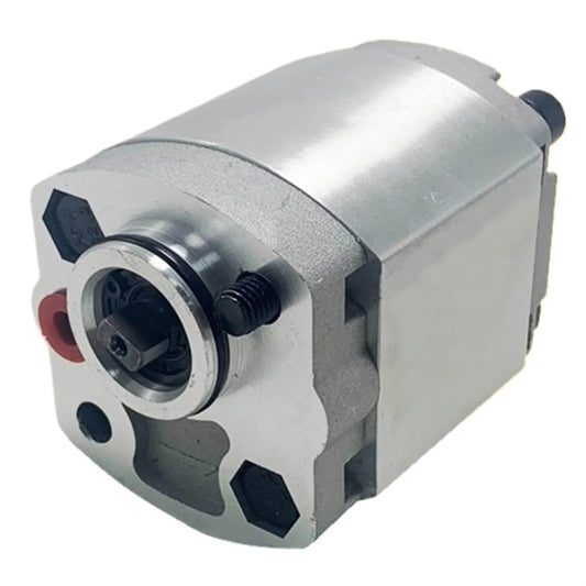Front view of CBK Gear Pump CBK-F0.5/F2.1/F2.5/F3.2/F4.2/F1.1 High Pressure Oil Pump with cast aluminum housing and hydraulic connections.