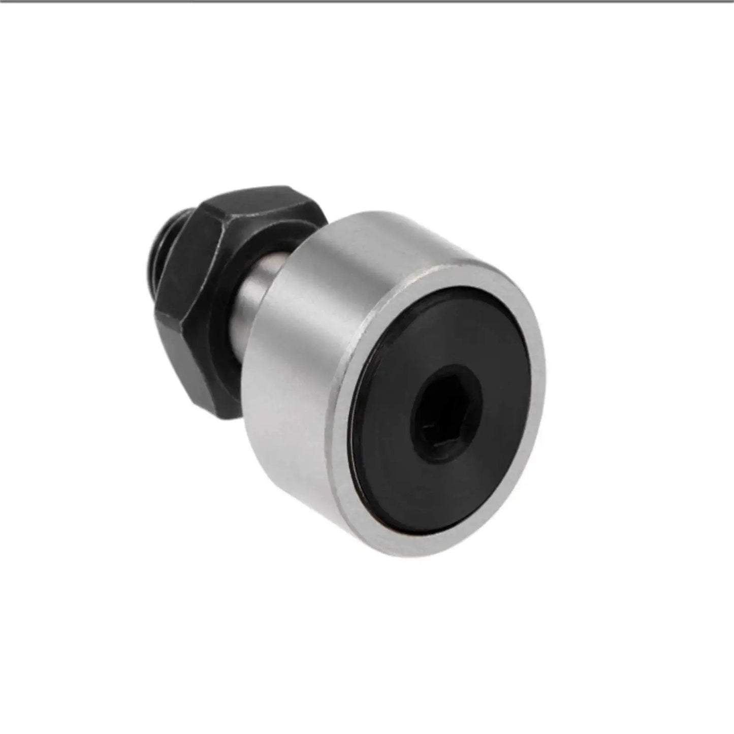 2pcs CF8 KR19 Cam Follower Needle Roller Bearing with M8x1.25mm Male Thread, side view showing 19mm roller diameter and 10mm width.
