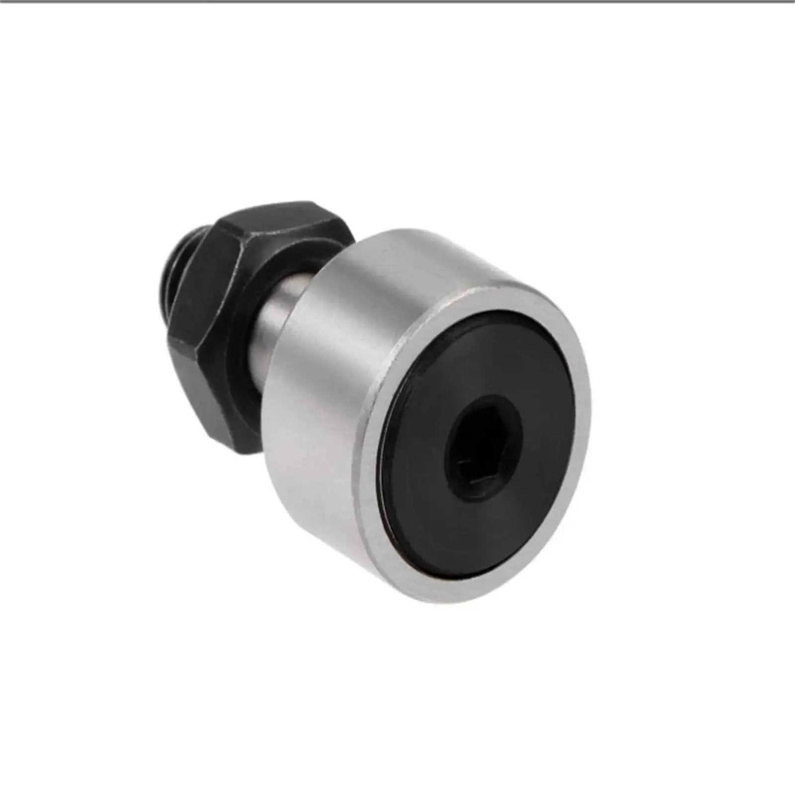 2pcs CF8 KR19 Cam Follower Needle Roller Bearing with M8x1.25mm Male Thread, side view showing 19mm roller diameter and 10mm width.