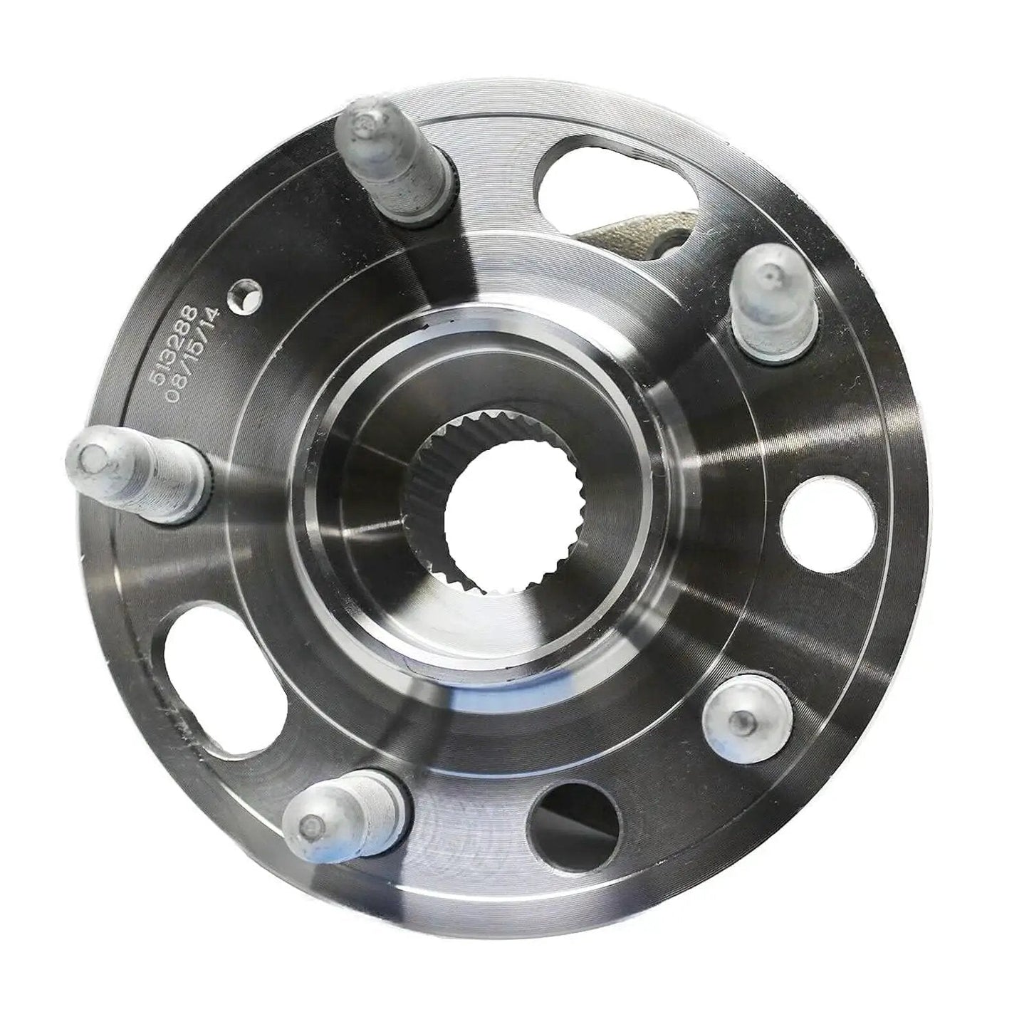 Front view of Front Wheel Bearing Hubs Kit With Front Stabilizer Sway Bar Links For 2010 To 2017 Chevrolet Equinox And 2011 To 2016 GMC Terrain