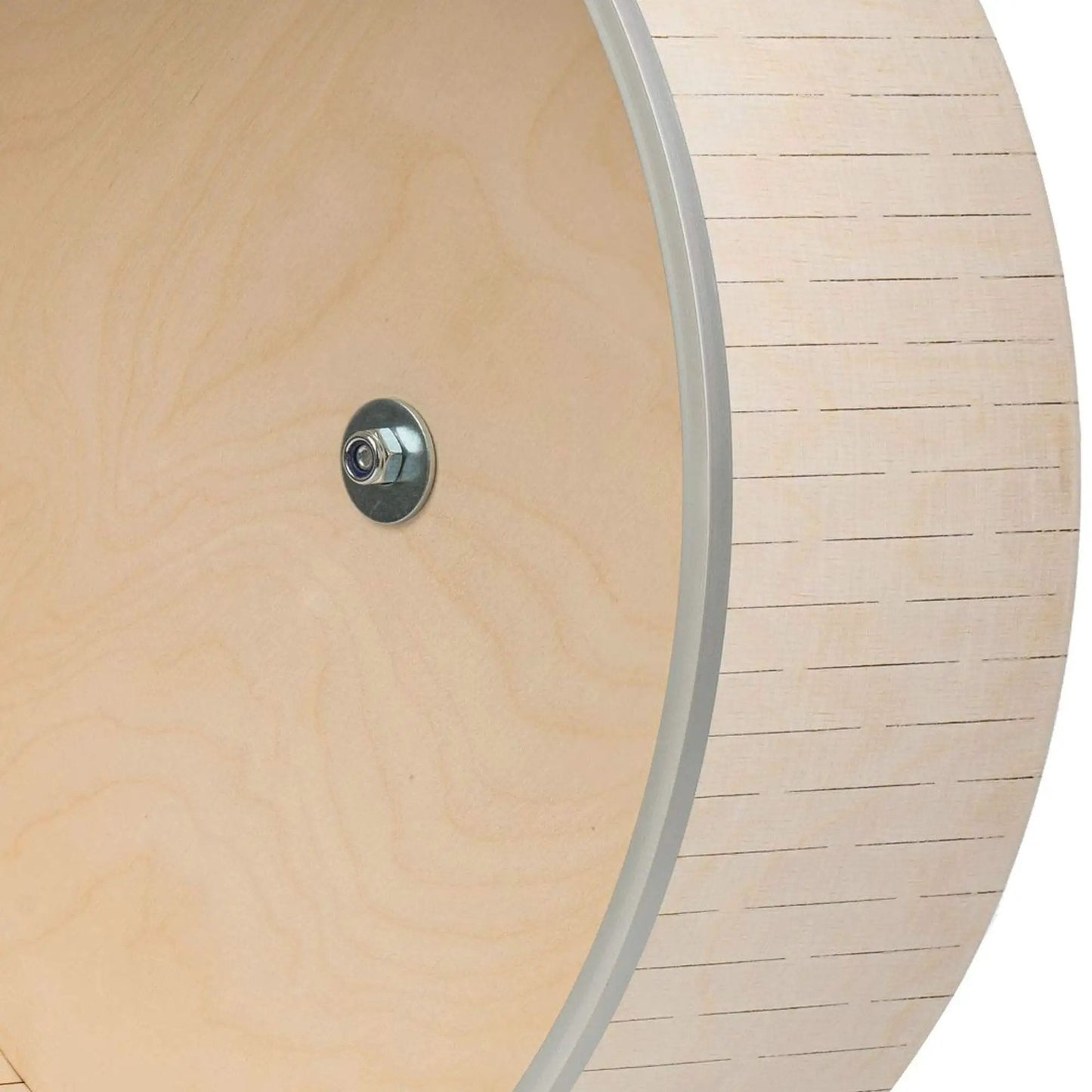 Close-up of Quiet 16 Inch Chinchilla Exercise Wheel With Double Ball Bearings For Whisper Quiet Spin And Chew Resistant Metal Rim