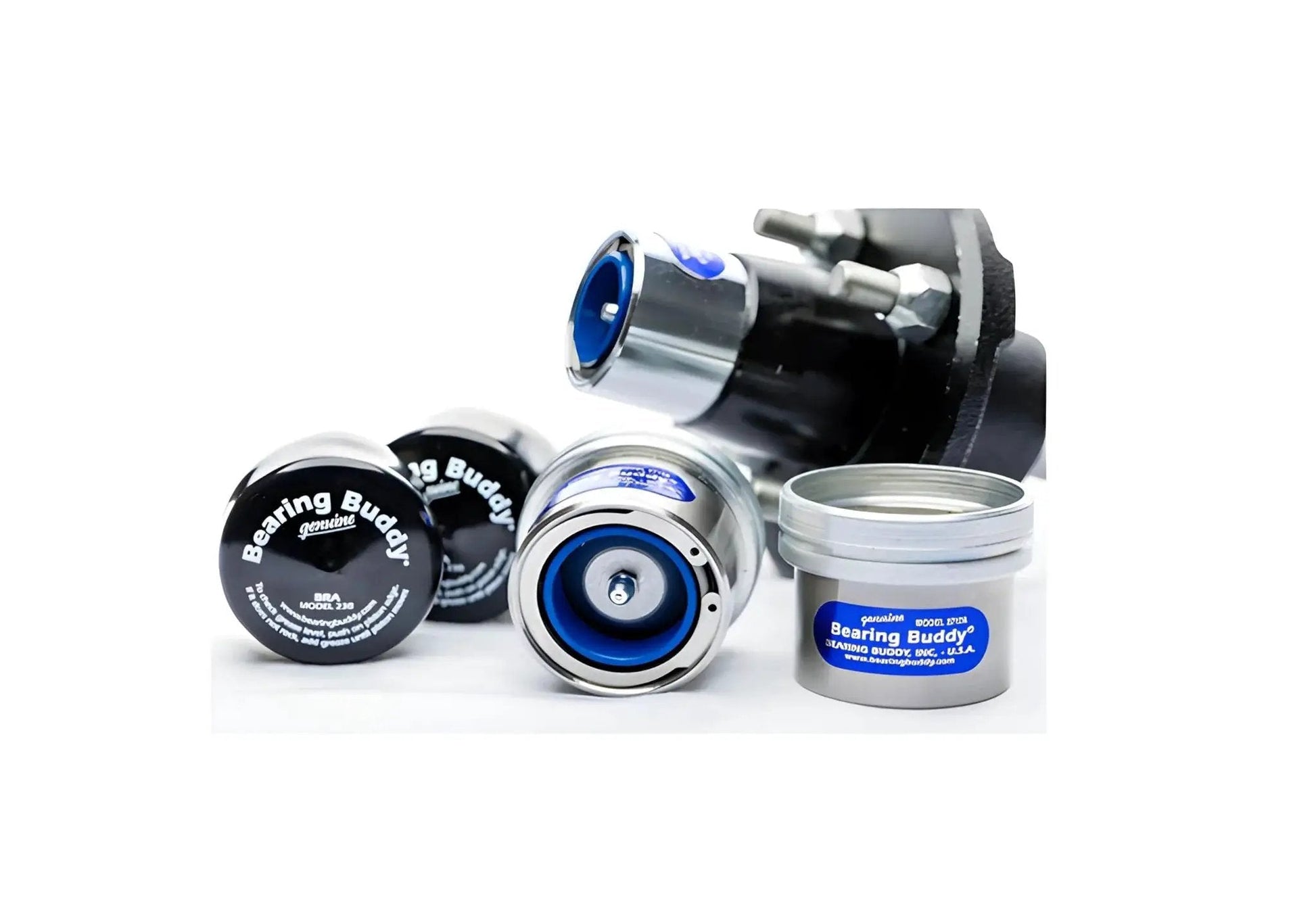 Heavy Duty Chrome Plated Bearing Protector With 23B Bra And Blue Grease Indicator from Bearing Buddy 2717A for 2.717 inch hub diameters