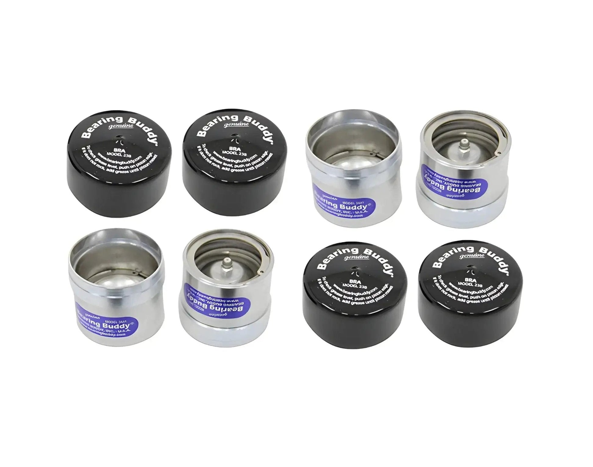 Pro Grade Trailer Hub Protection with Chrome Plated Bearing Protectors and 23B Bra USA Made 2 Pairs Dust Cap Replacement