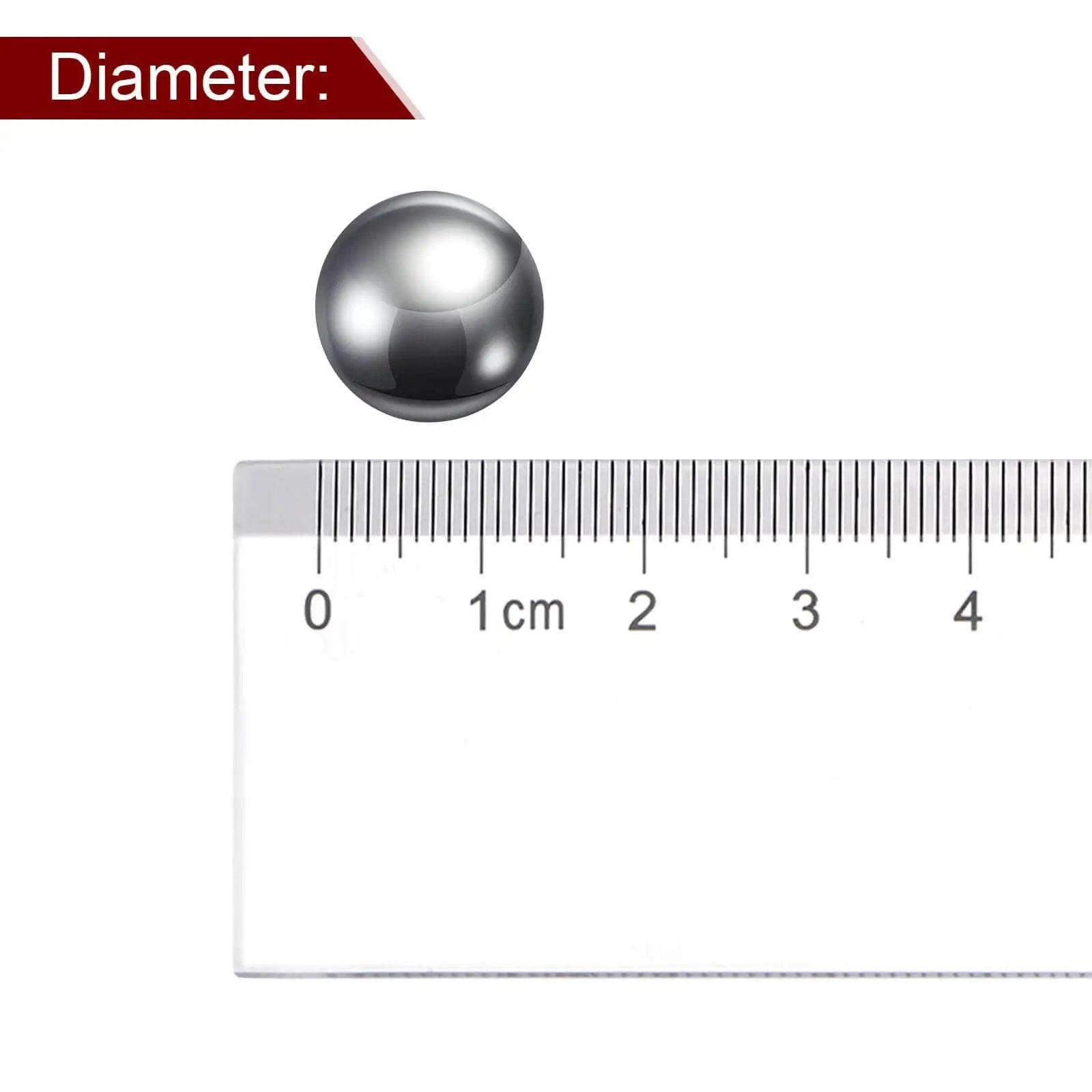 Top Notch 12 Pcs Precision Balls Nine Sixteenth Inch Diameter G10 Chrome Steel Bearing Balls shown with ruler for scale