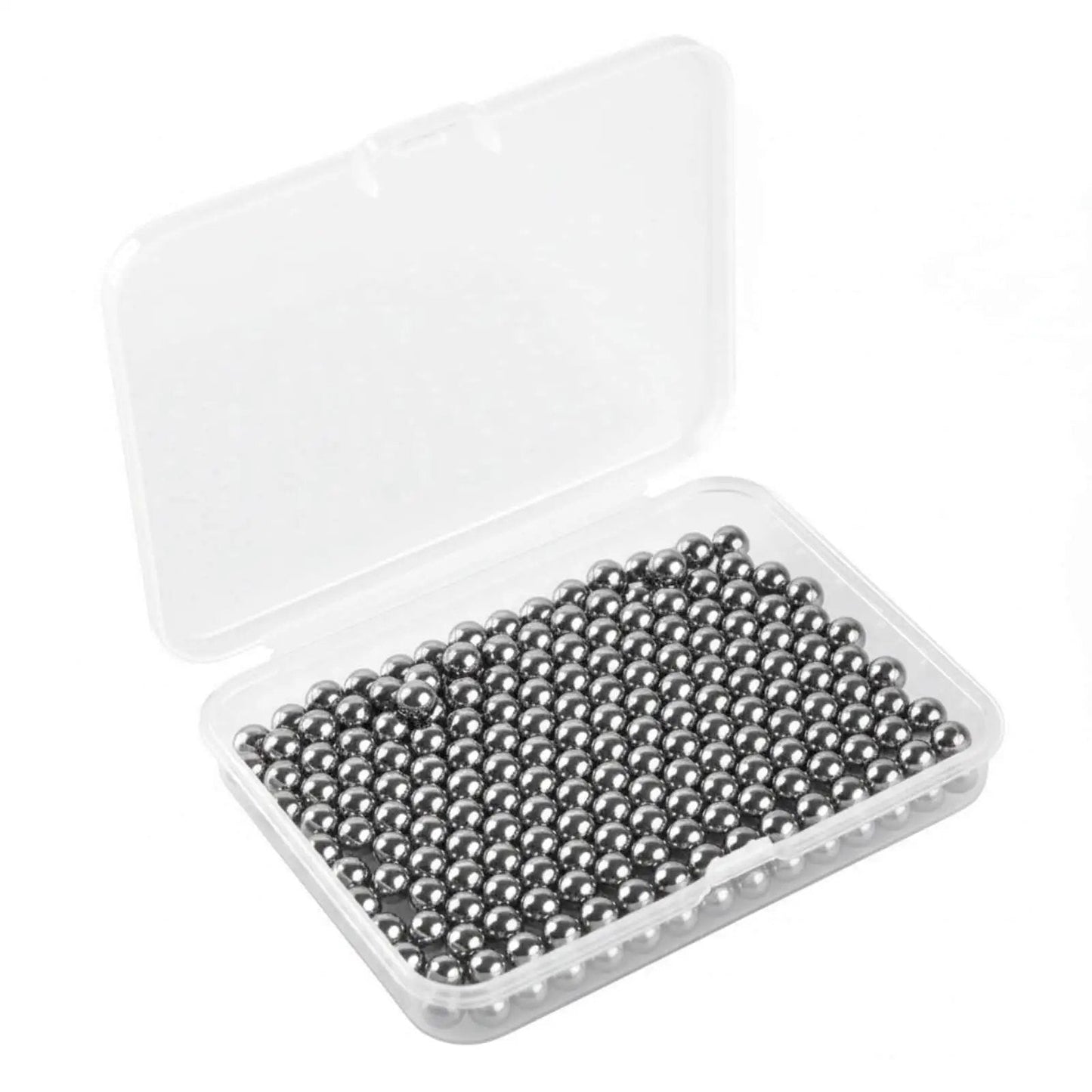 100 Piece G25 Precision Chrome Steel Bearing Balls Hardened And Mirror Polished One Quarter Inch 6 35 Millimeter in a plastic box