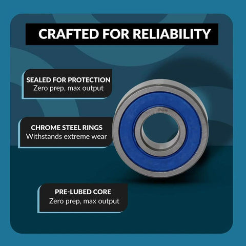 (10 Pack) 6205-2RS Bearing - Lubricated Chrome Steel Sealed Ball Bearing - 25x52x15mm Bearings with Rubber Seal & High RPM Support