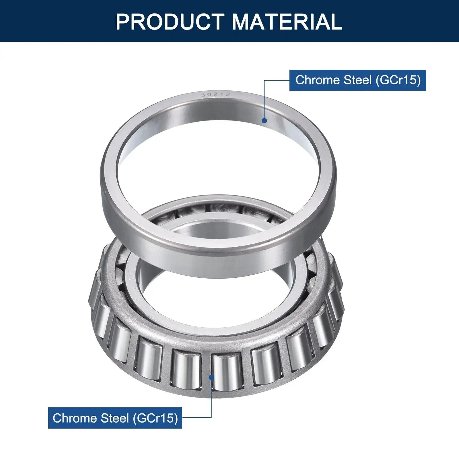 Two Pack 30212 Tapered Roller Bearing Cone And Cup Set 60 Mm Bore 110 Mm OD ABEC 3 Pre Lubed Chrome Steel for machinery use