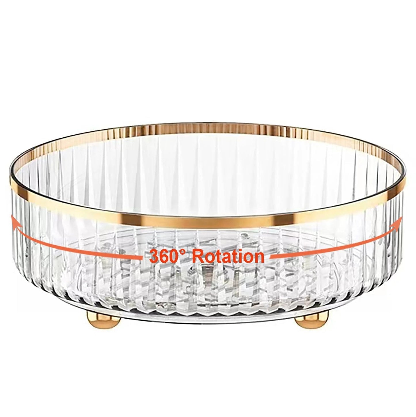 11 Inch Round Rotating Makeup Organizer Lazy Susan Turntable Vanity Storage For Skincare, Makeup, Perfume And Cosmetics, Clear 360 Degree Spinning Display Tray With No Assembly Required, 3 Inch High Caddy