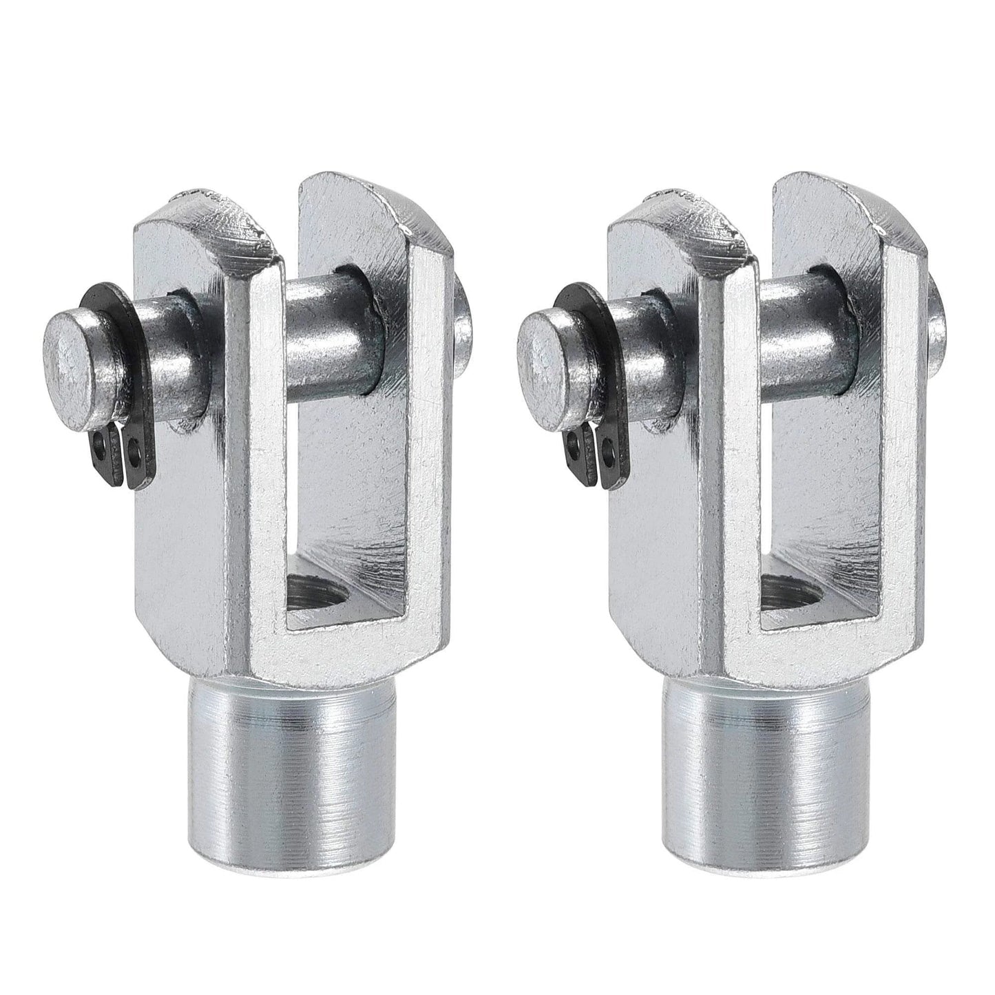 Air Cylinder Rod Clevis End 33mm Length M6x1 Female Thread Y Connector 2pcs, showing alloy body and connector details