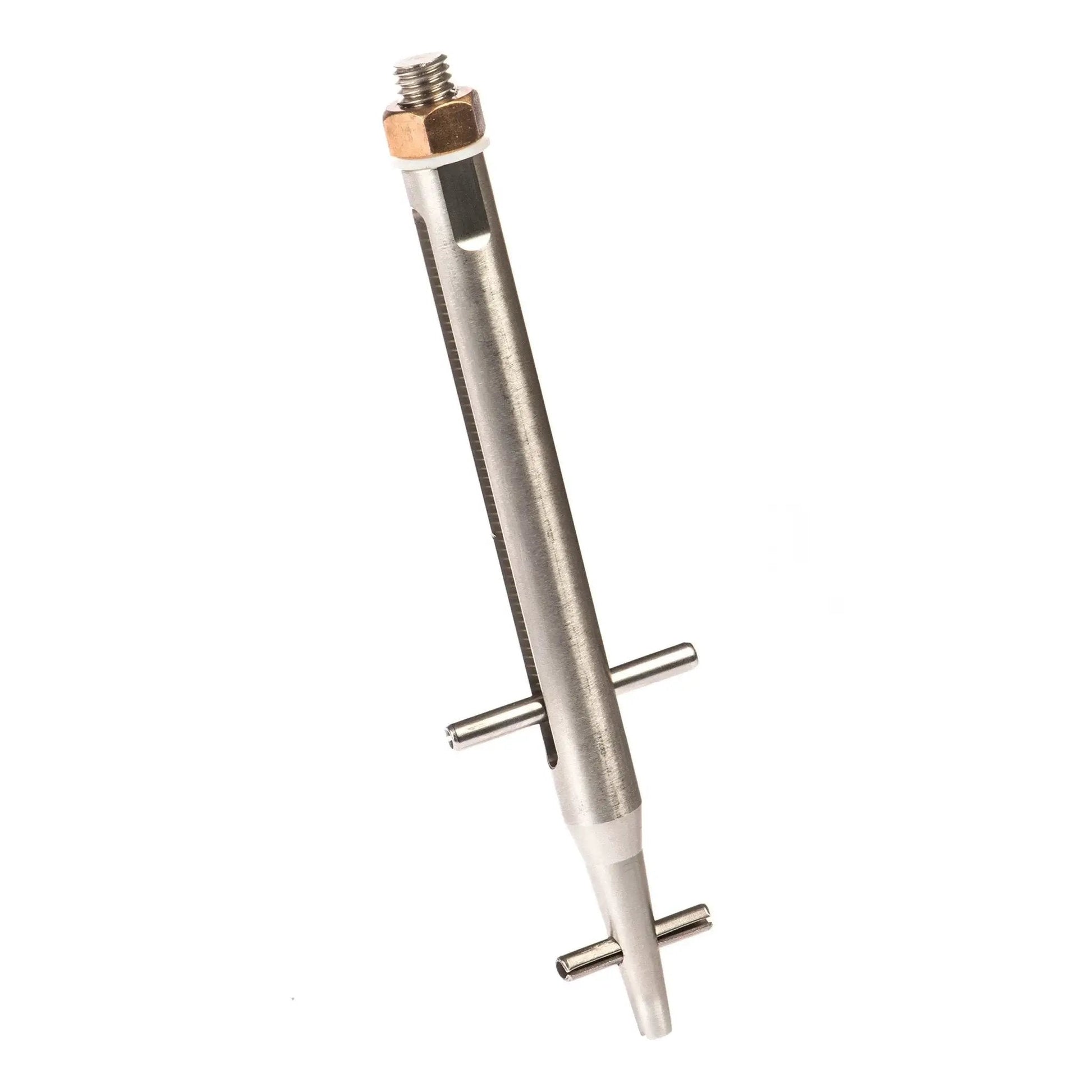 Heavy Duty Clamp Making Tool CLT05 With Aluminum Body And Plated Steel Construction, shown in adjustable assembled view