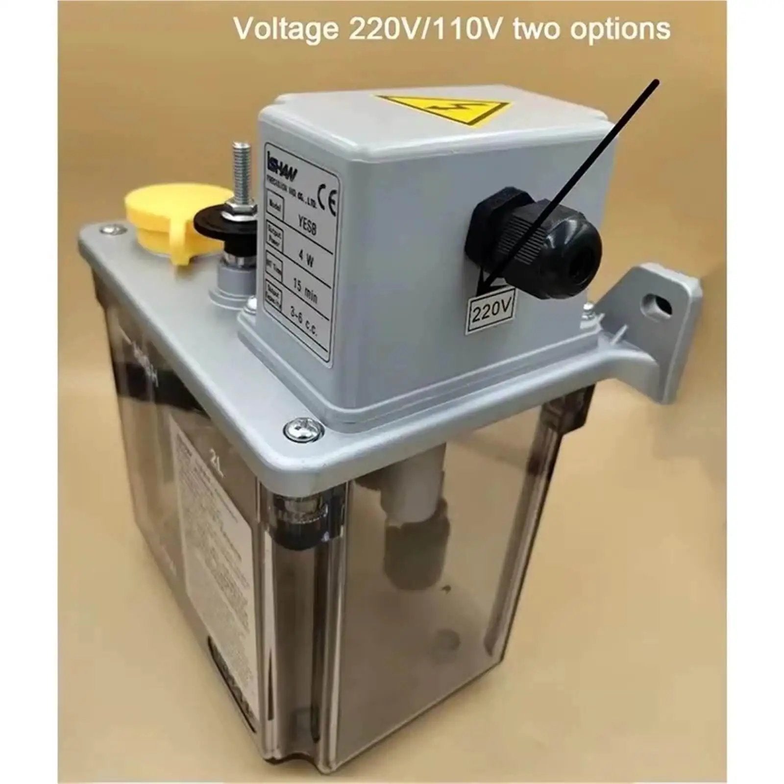 Side view of Pro Grade Electric Intermittent Lubrication Pump For CNC Machine Tools Lathe And Milling Machines Lubricator 220V 110V
