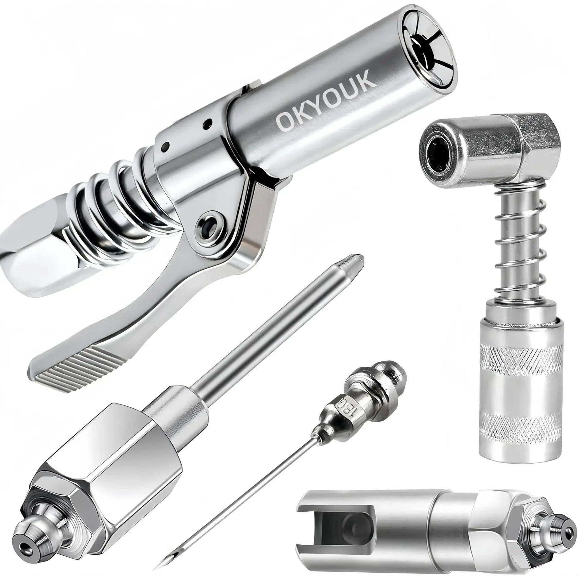 World's Smallest 0.53-Inch Grease Coupler With Cleaning Tool Tiny But Mighty Ultra High Pressure 10000 PSI Quick Release fittings